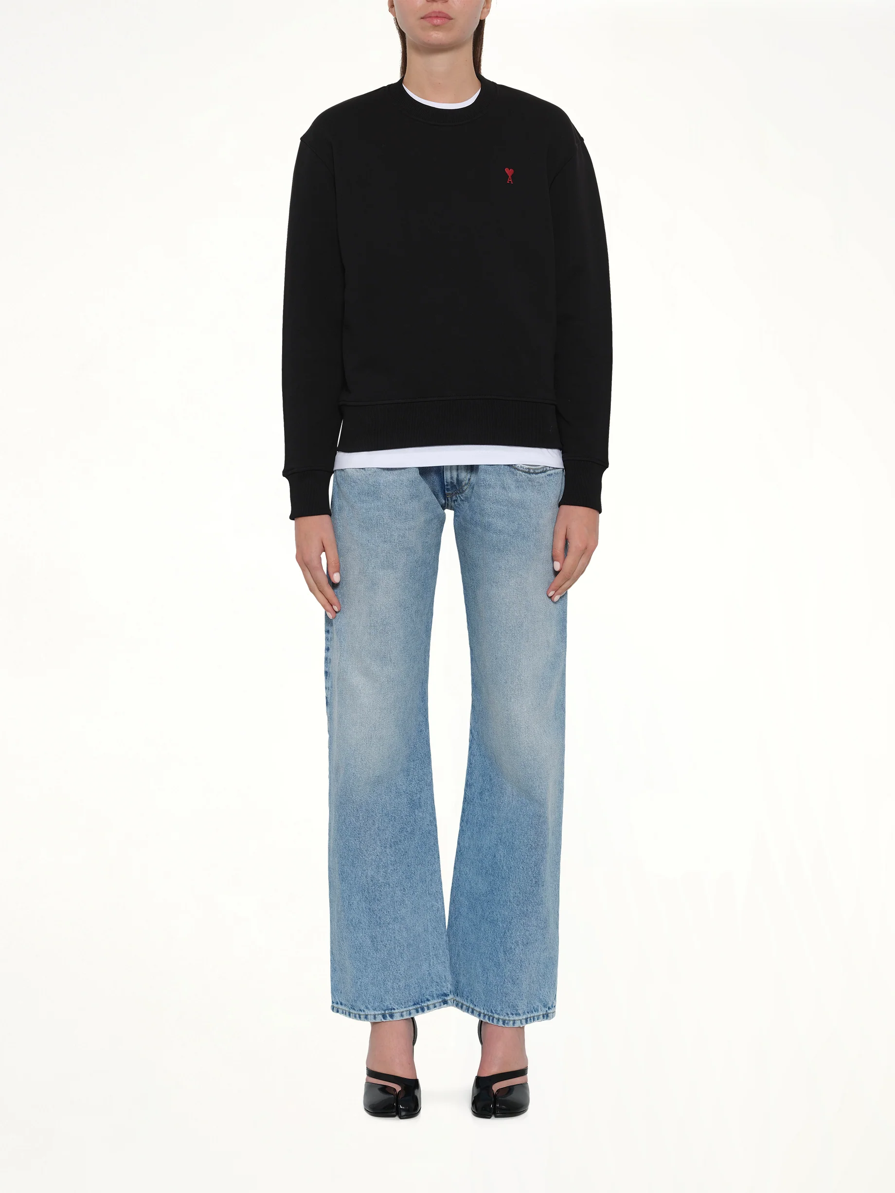 Red Ami De Coeur Sweatshirt in Black - Image 13