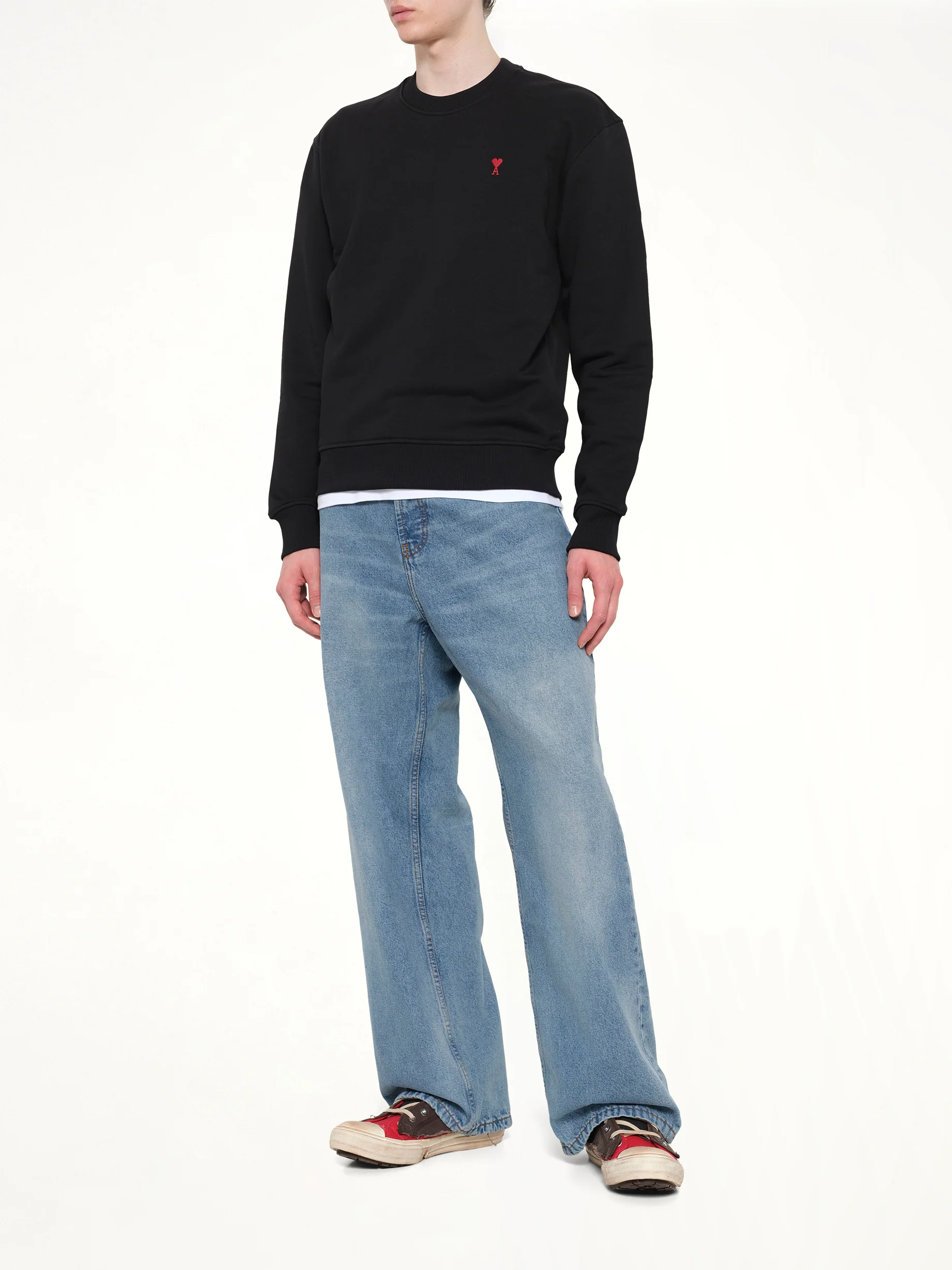 Red Ami De Coeur Sweatshirt in Black - Image 4