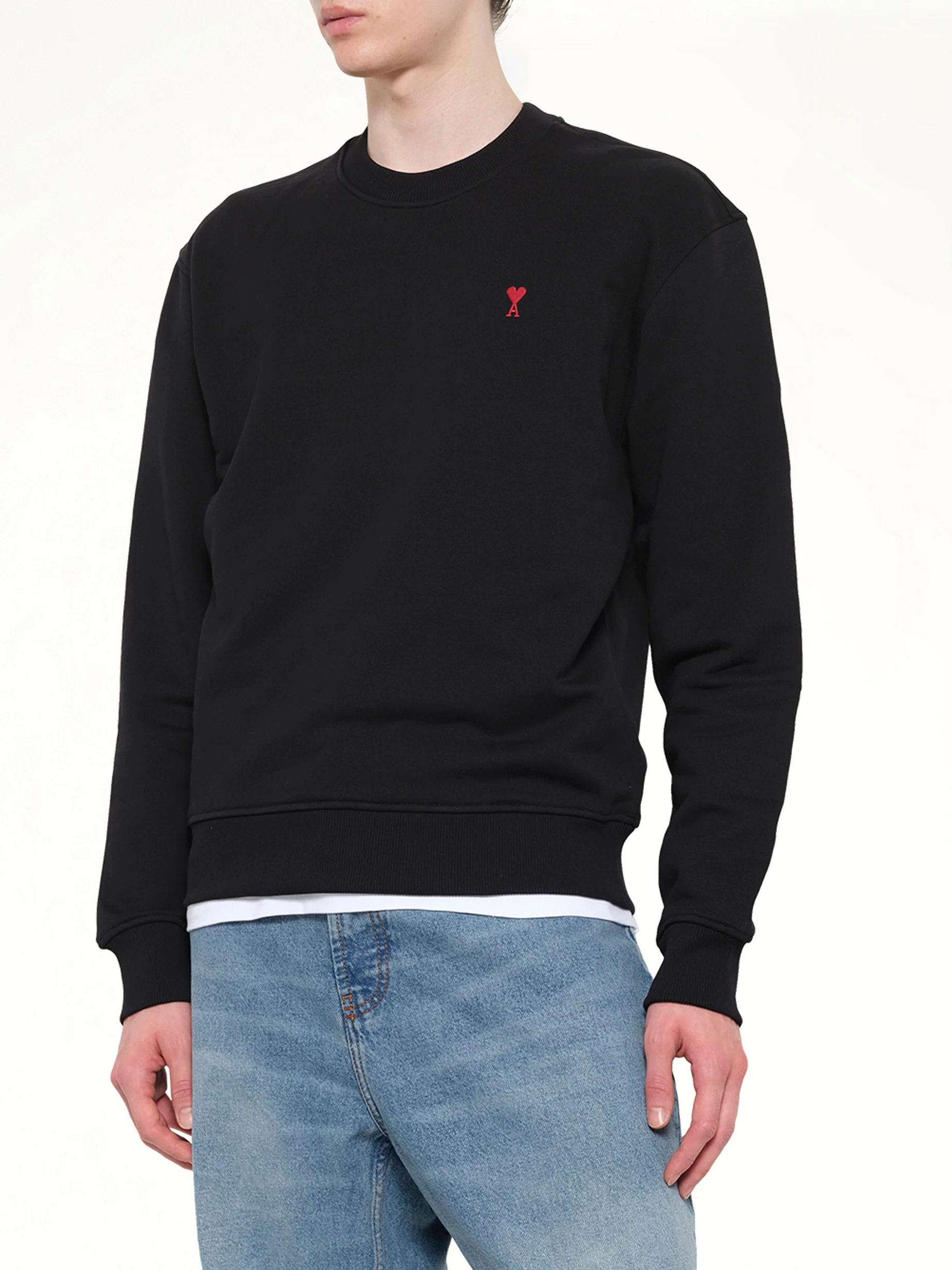Red Ami De Coeur Sweatshirt in Black - Image 6