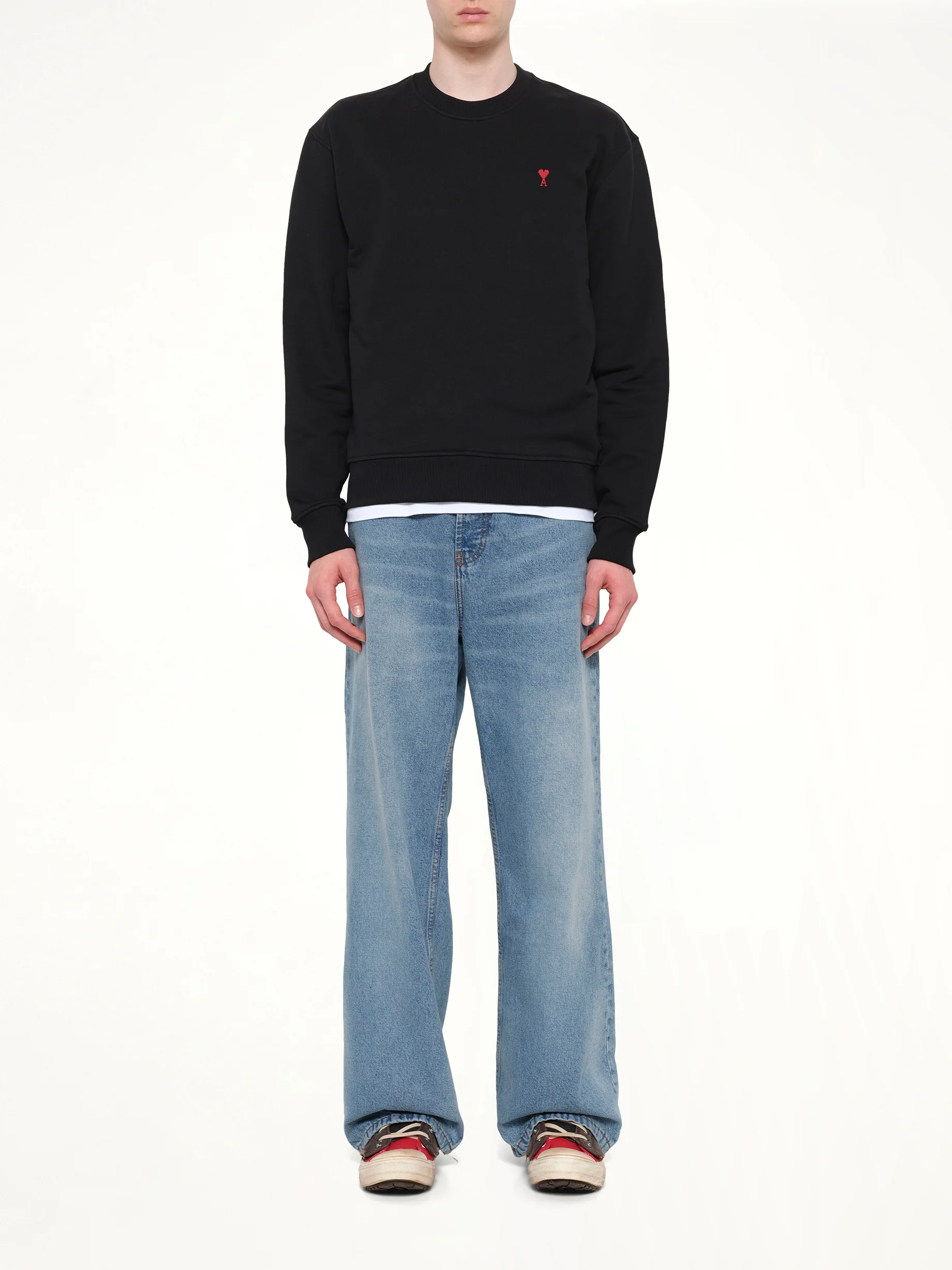 Red Ami De Coeur Sweatshirt in Black - Image 7