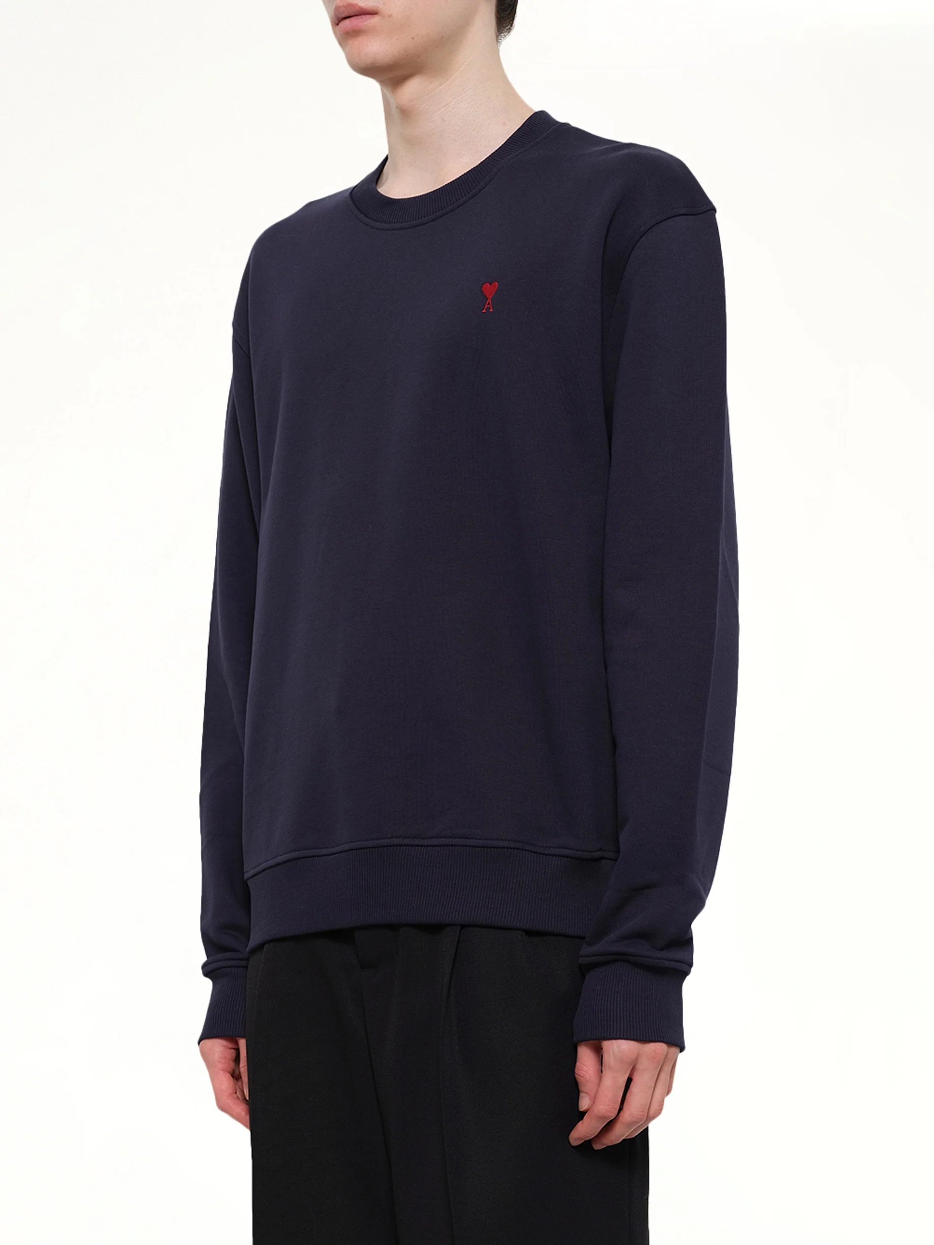 Red Ami De Coeur Sweatshirt in Navy - Image 3