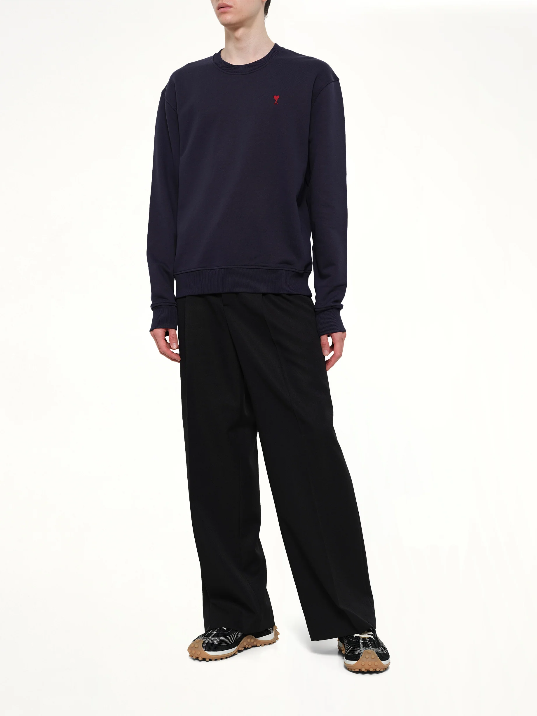 Red Ami De Coeur Sweatshirt in Navy - Image 4