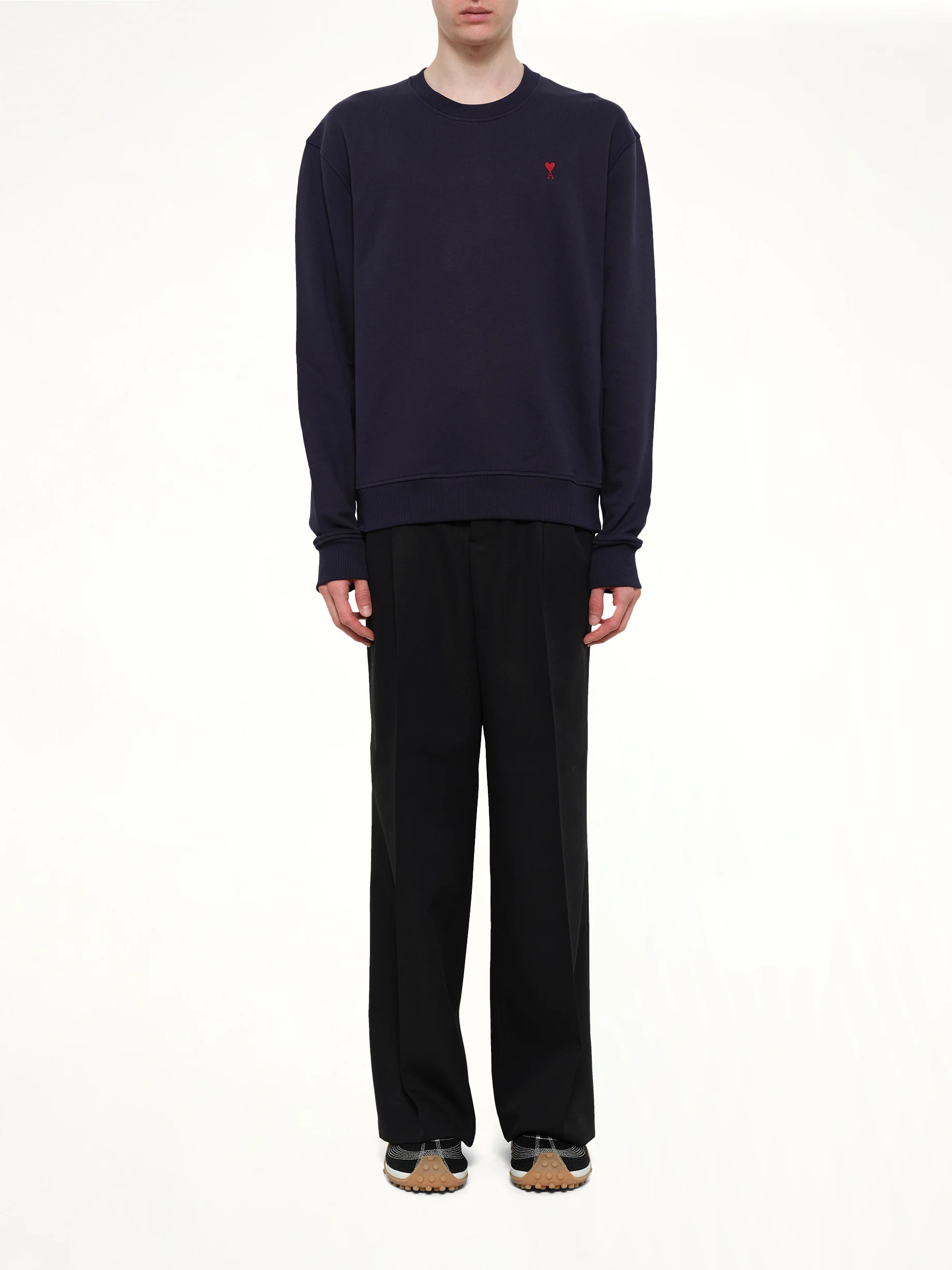 Red Ami De Coeur Sweatshirt in Navy - Image 7