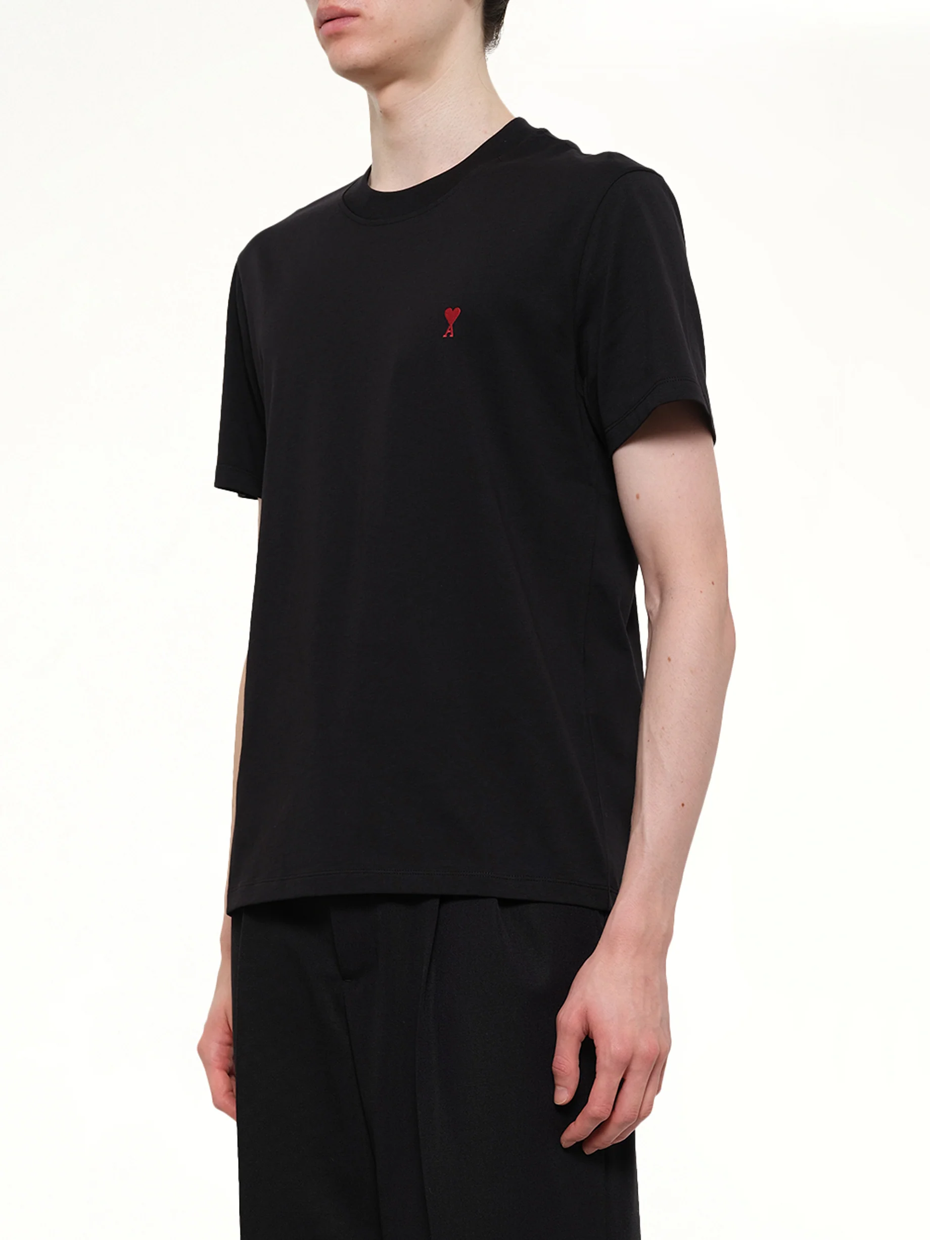 Red Ami De Coeur T-Shirt in Black - Image 3