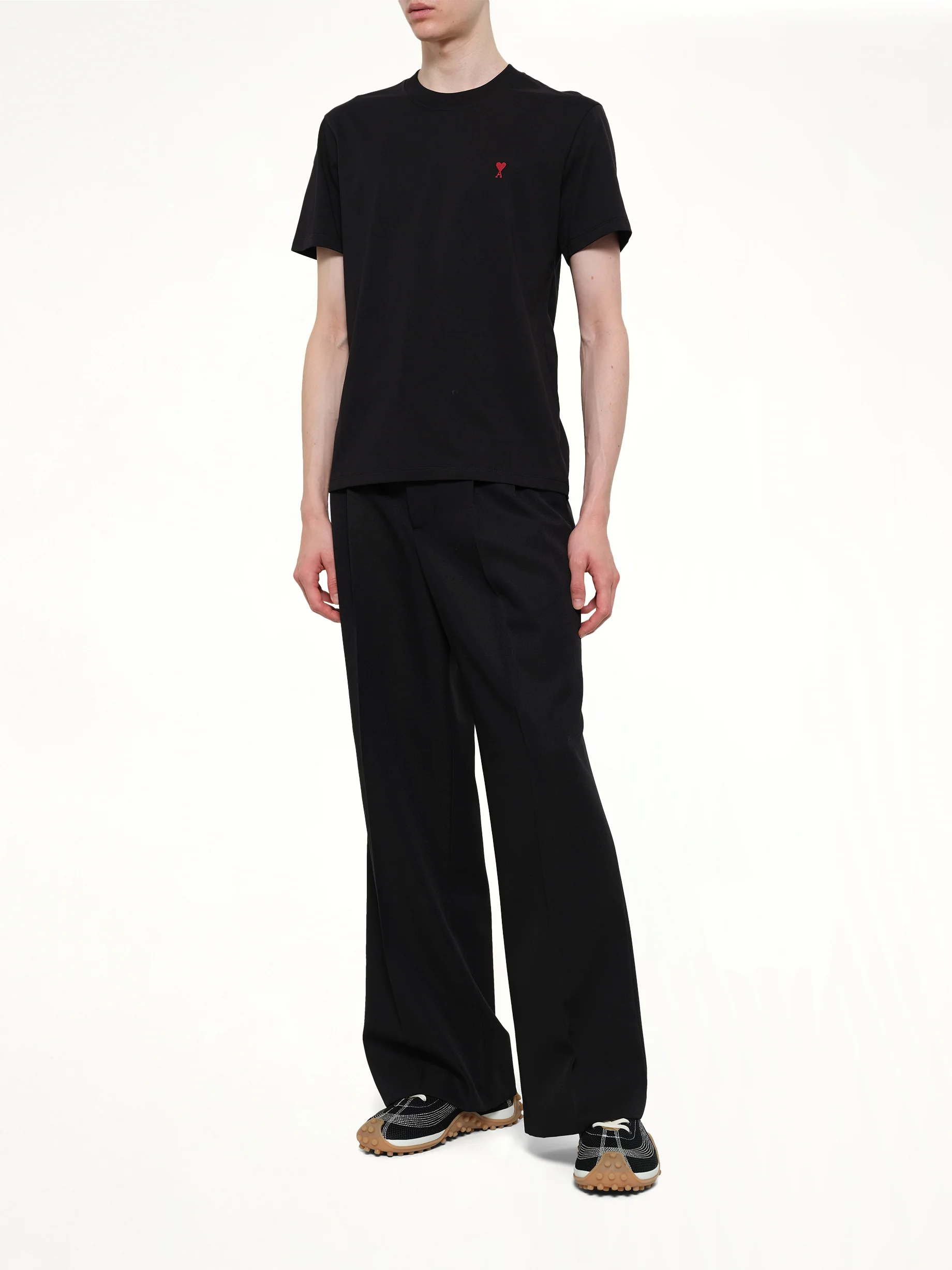 Red Ami De Coeur T-Shirt in Black - Image 4