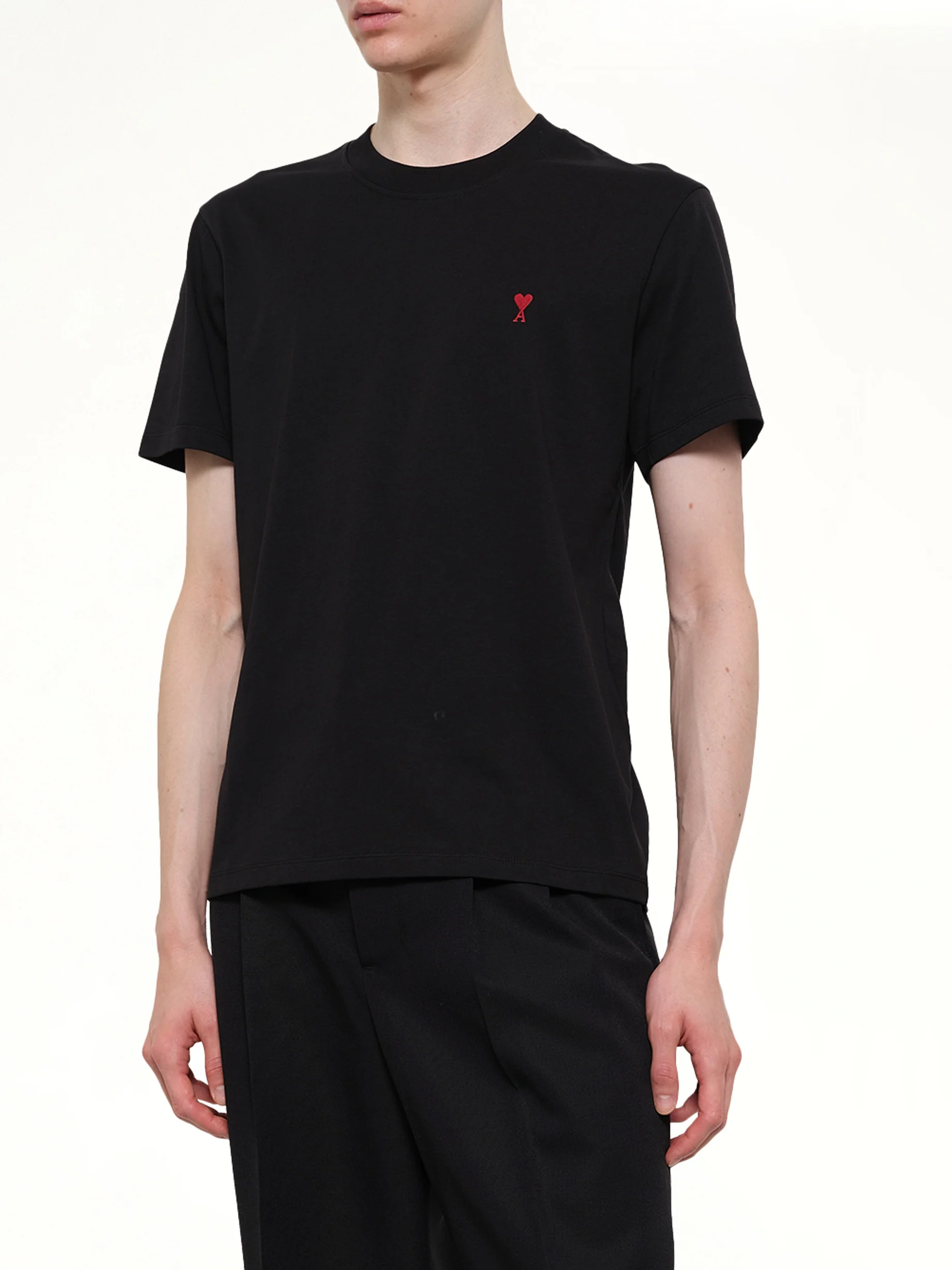Red Ami De Coeur T-Shirt in Black - Image 6