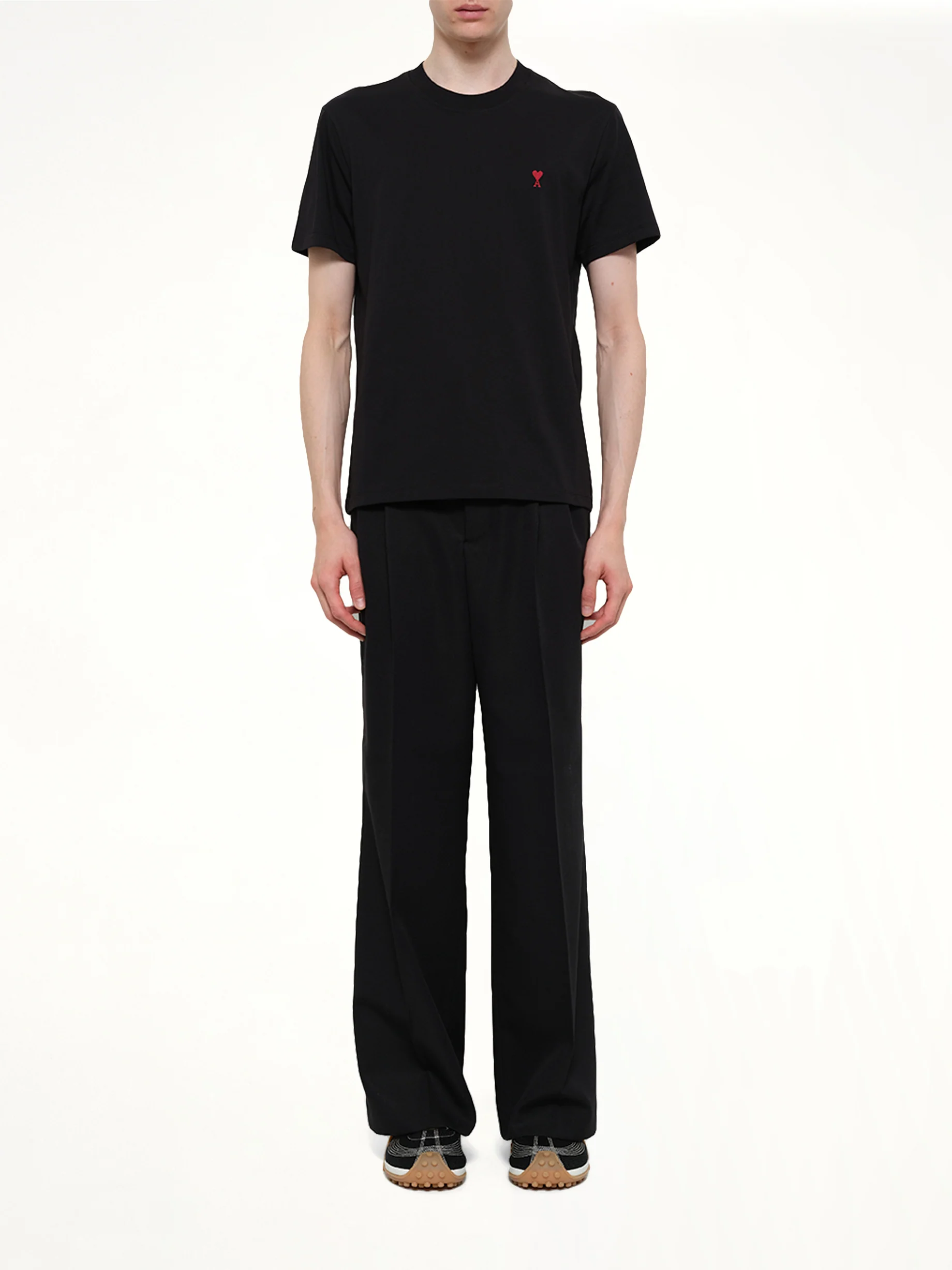 Red Ami De Coeur T-Shirt in Black - Image 7