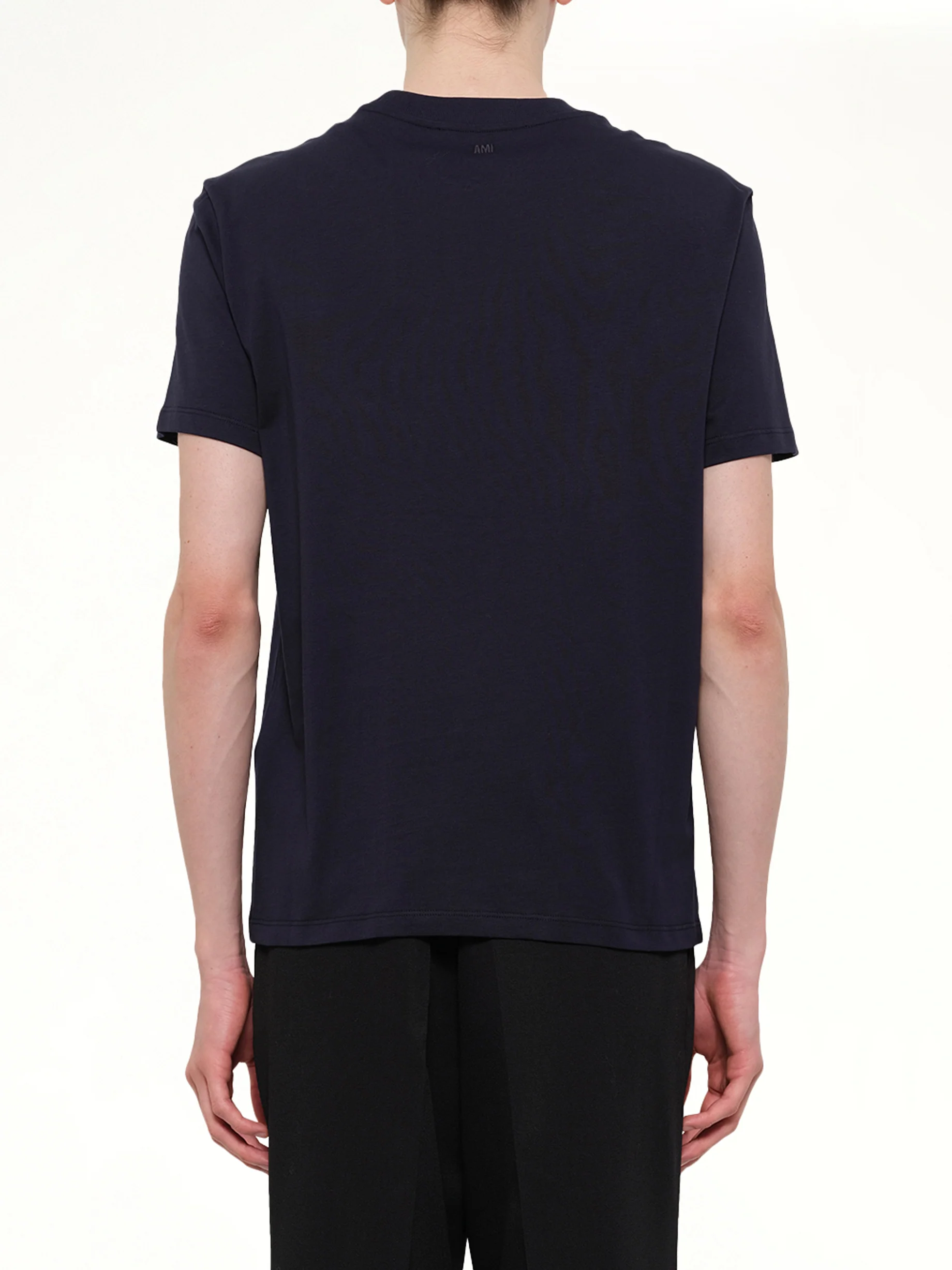 Red Ami De Coeur T-Shirt in Navy - Image 5