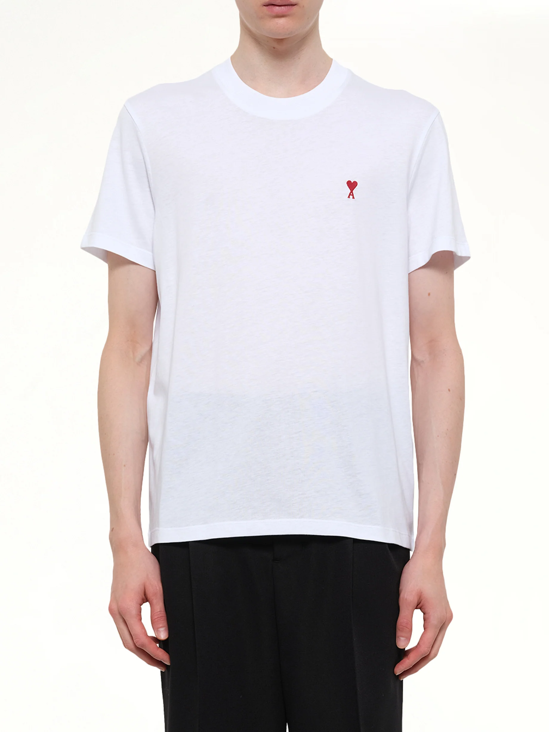 Red Ami De Coeur T-Shirt in White