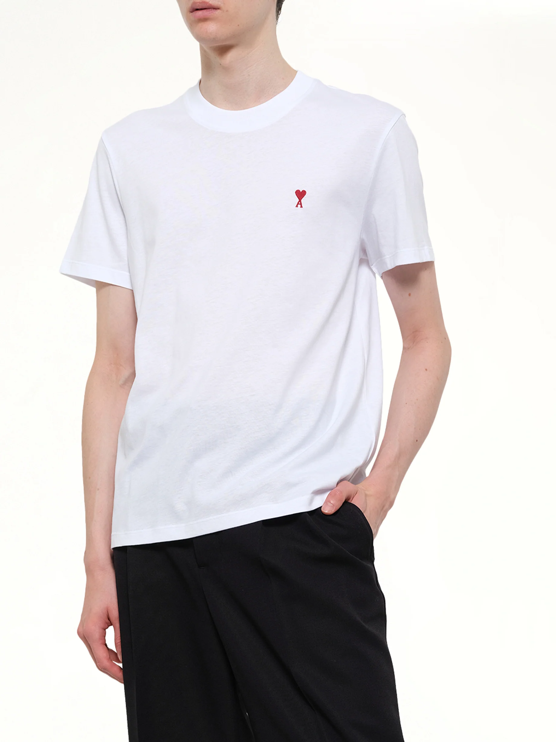 Red Ami De Coeur T-Shirt in White - Image 6