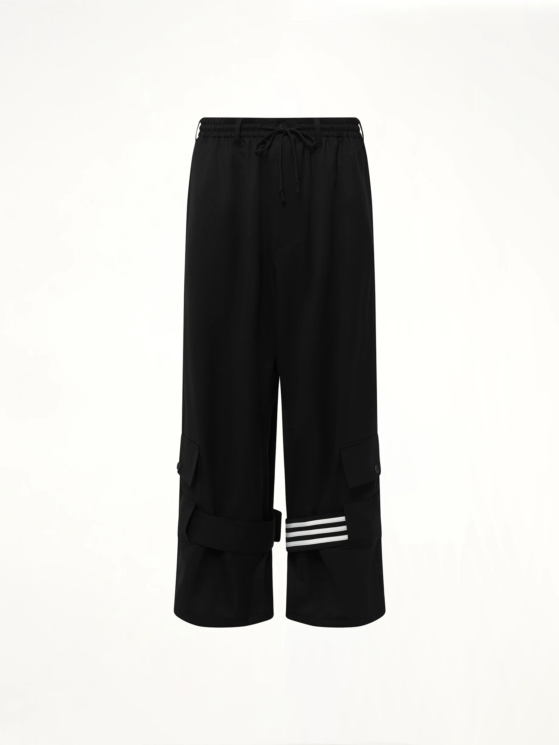 Refined Wool Cargo Pants in Black - Image 2