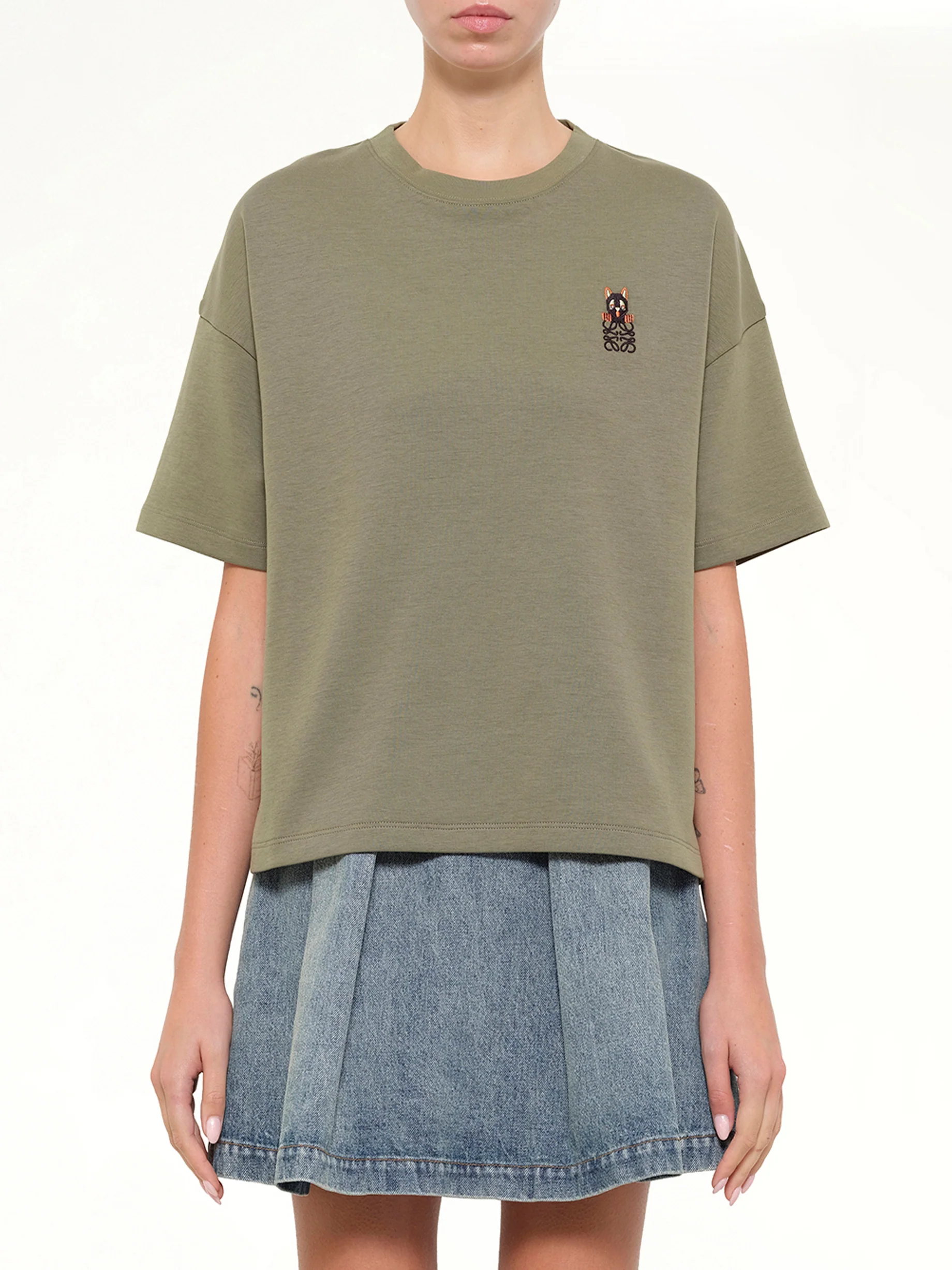 Regular Fit T-Shirt in Khaki Green