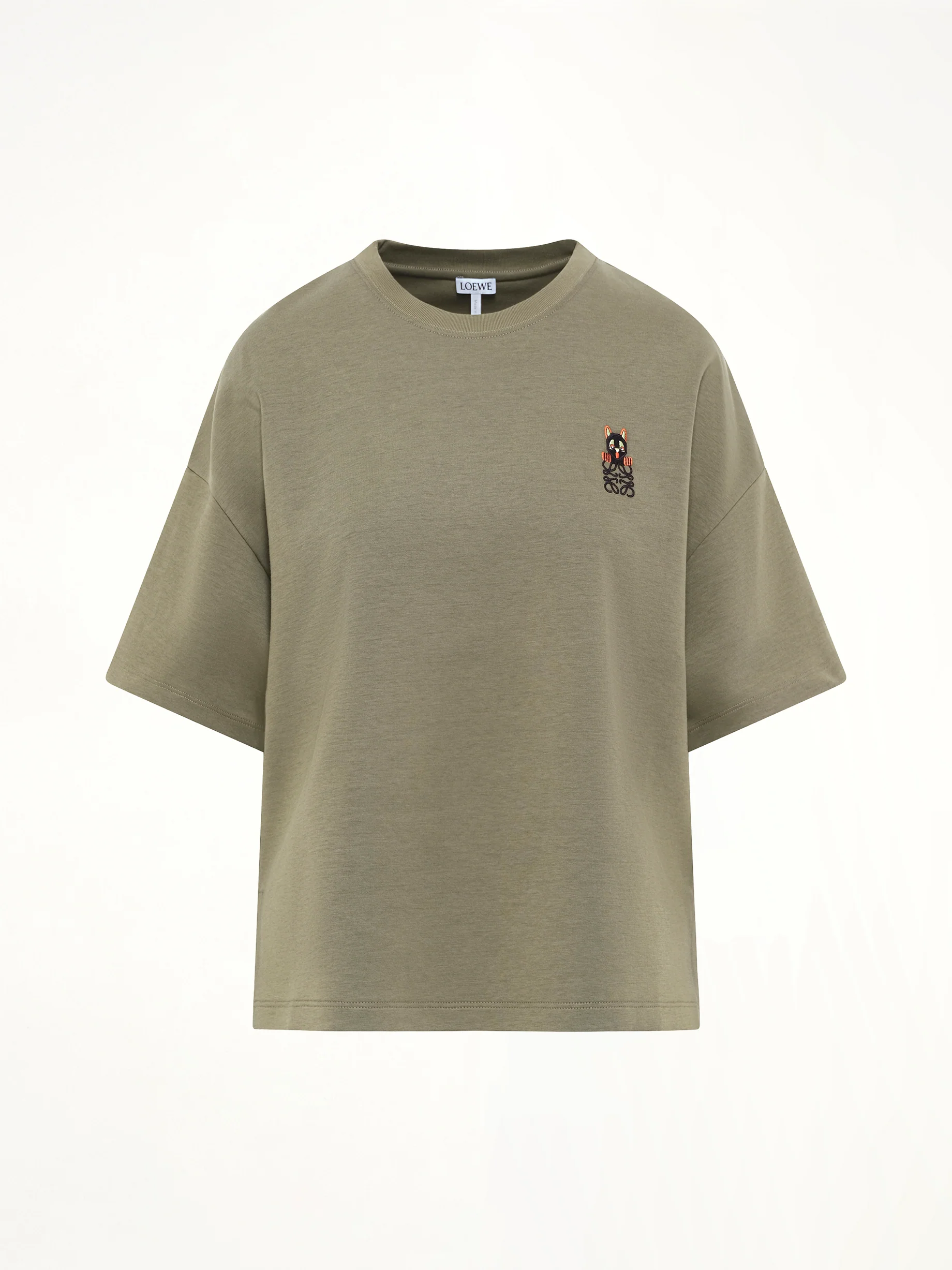 Regular Fit T-Shirt in Khaki Green - Image 2