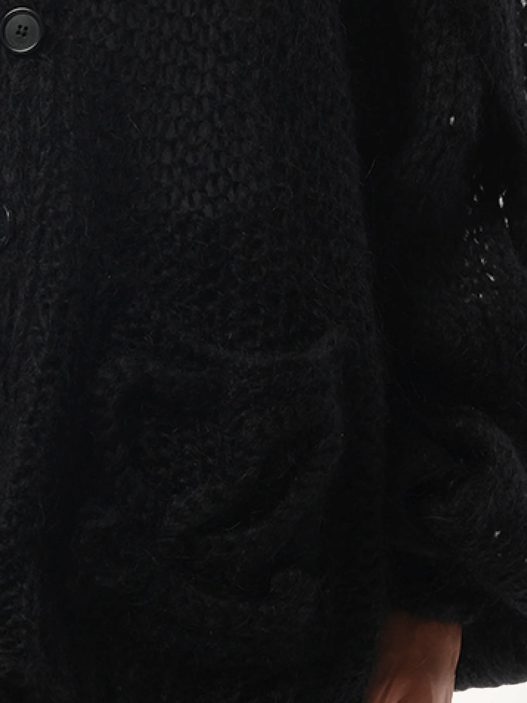 Relaxed Fit Anagram Cardigan in Black - Image 3
