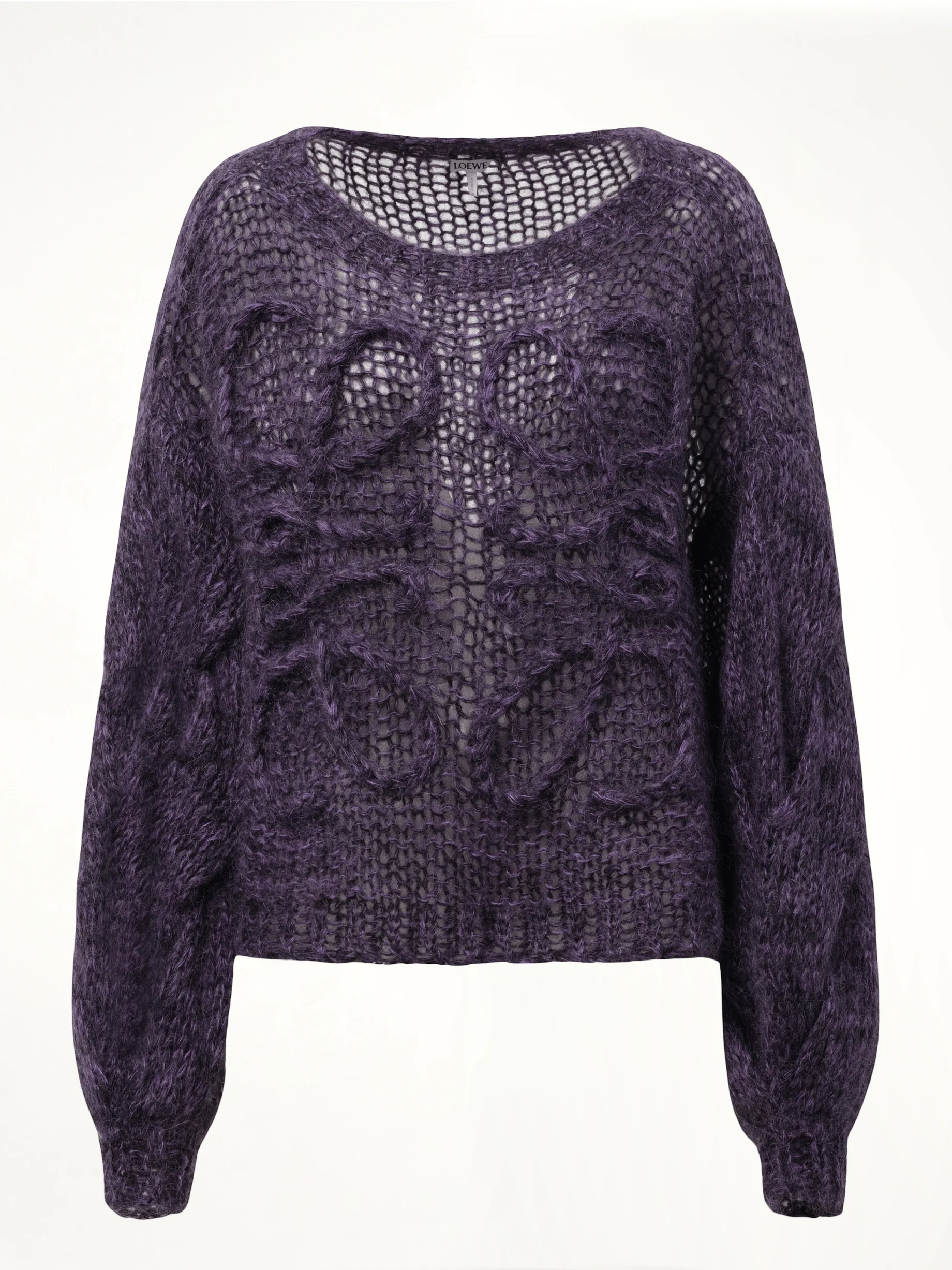 Relaxed Fit Anagram Sweater in Black/Purple - Image 2