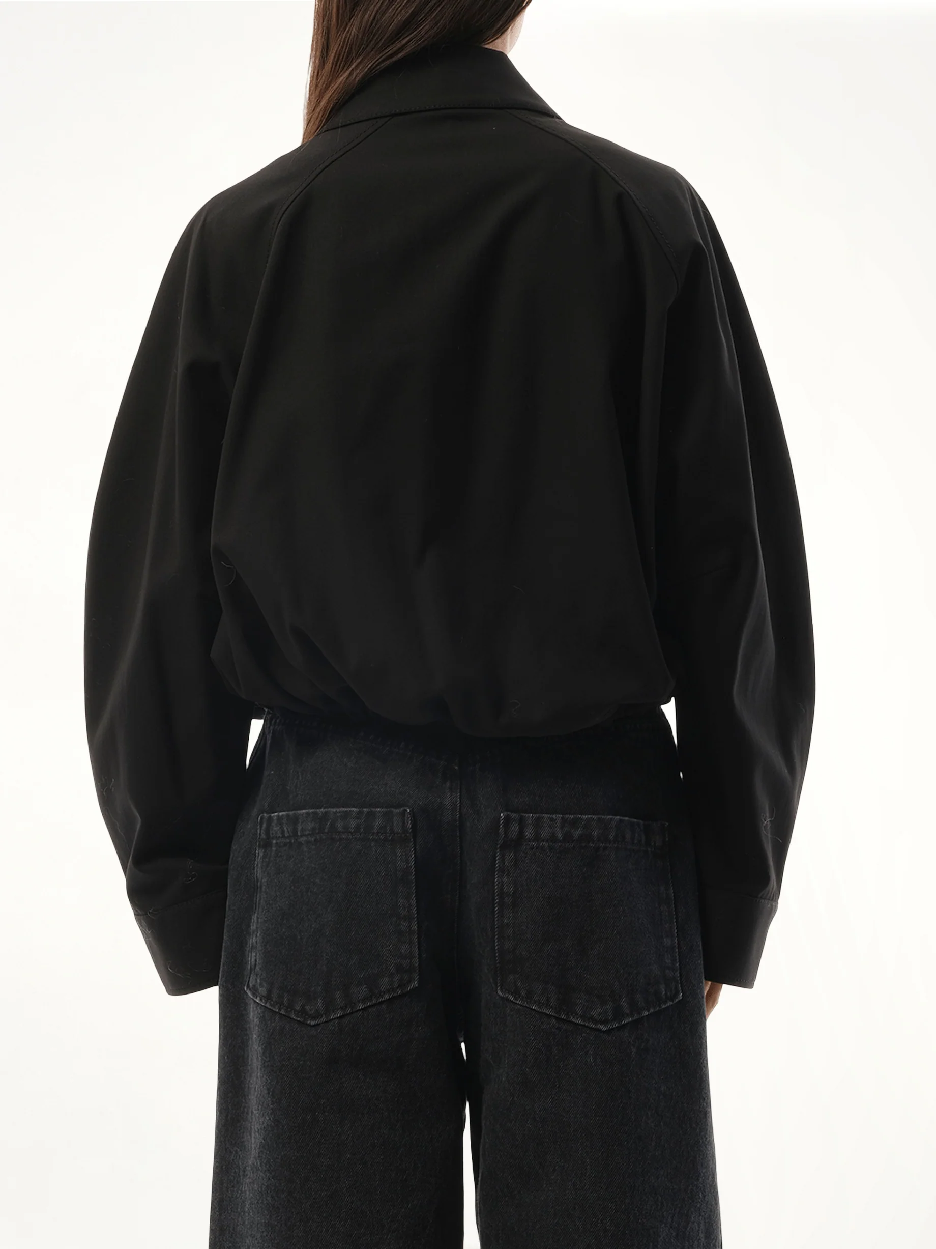 Relaxed Fit Balloon Jacket in Black - Image 6