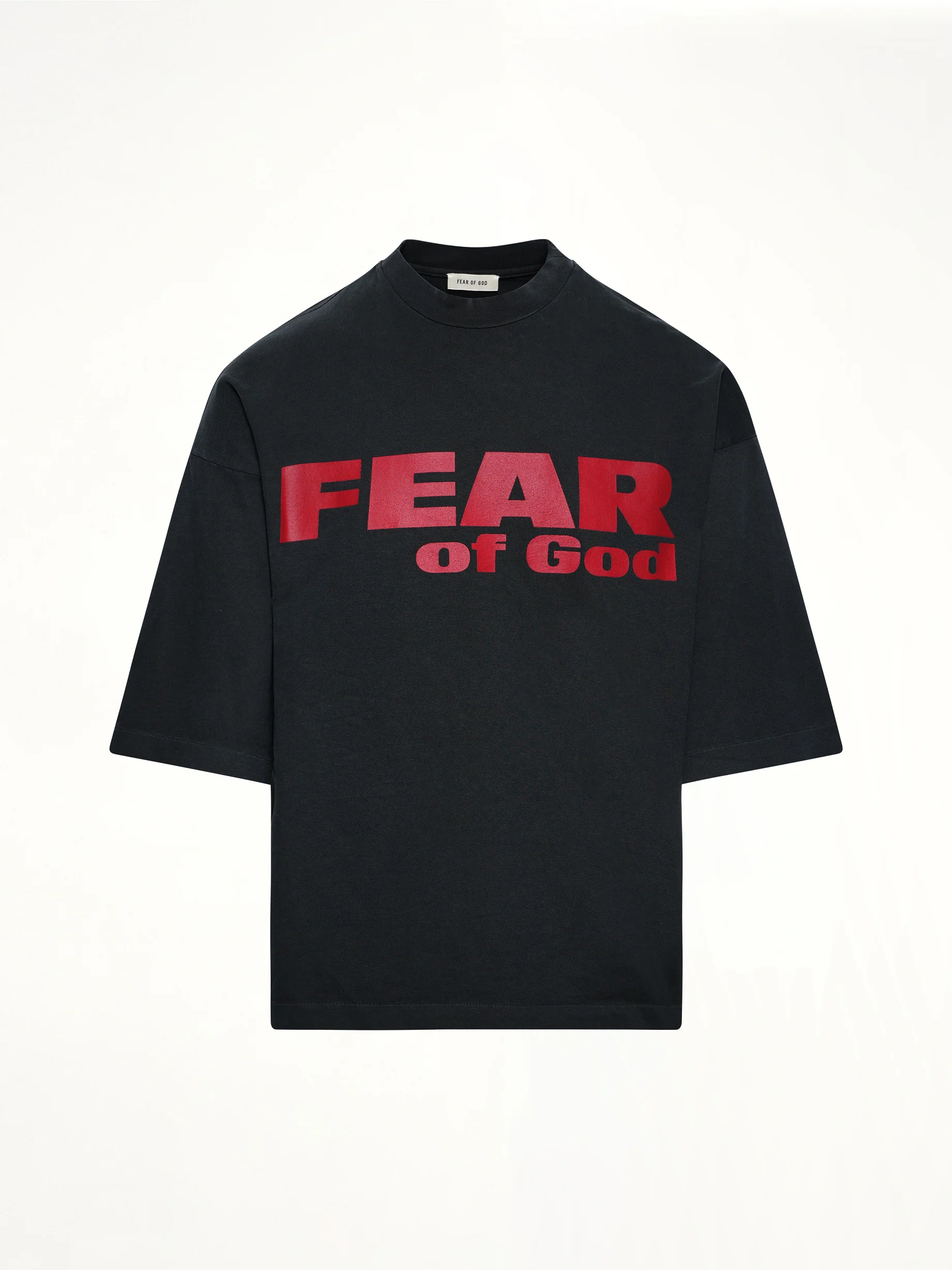 Relaxed Fit Fear Is Gone T-Shirt in Black - Image 2