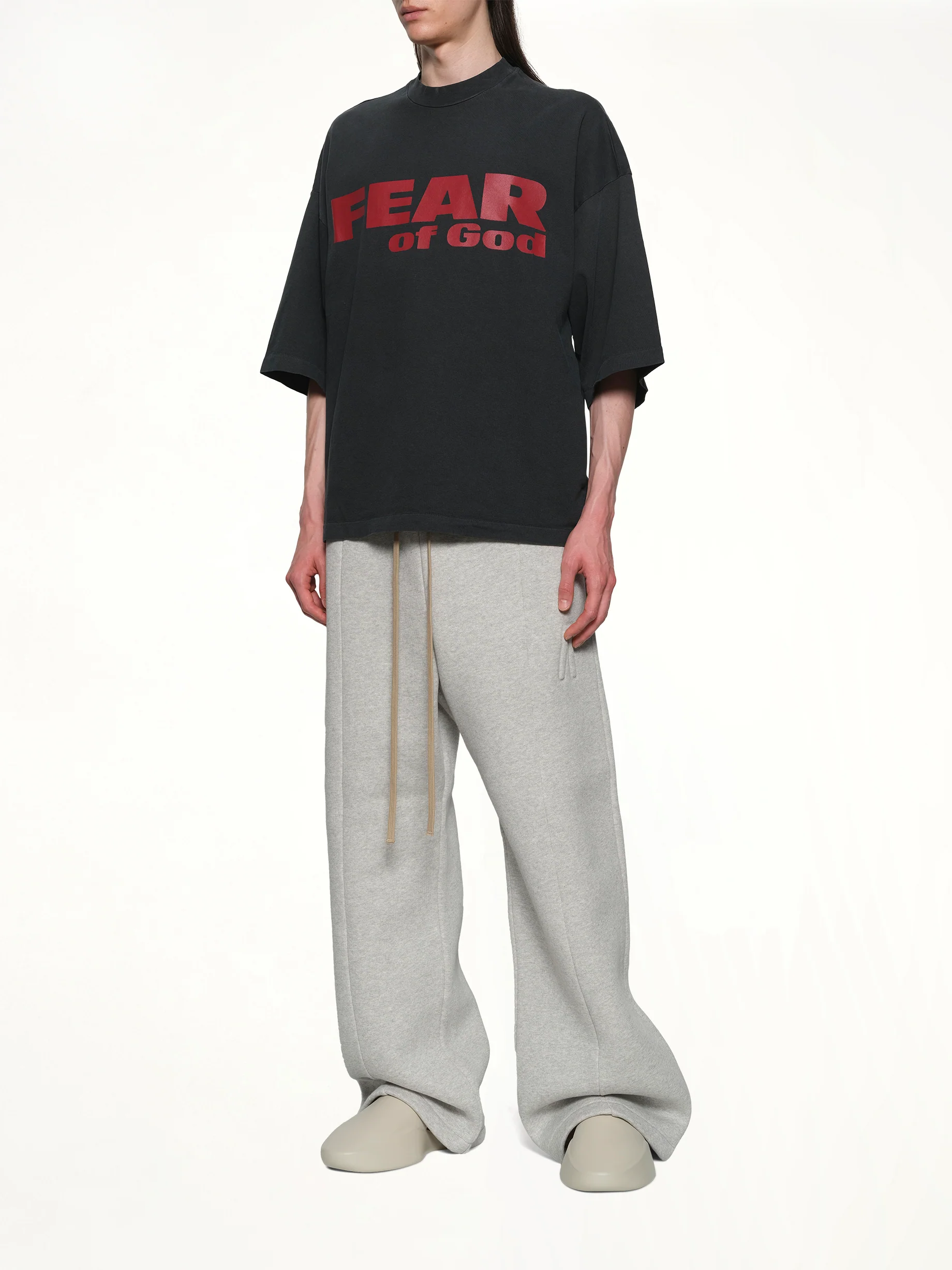 Relaxed Fit Fear Is Gone T-Shirt in Black - Image 4