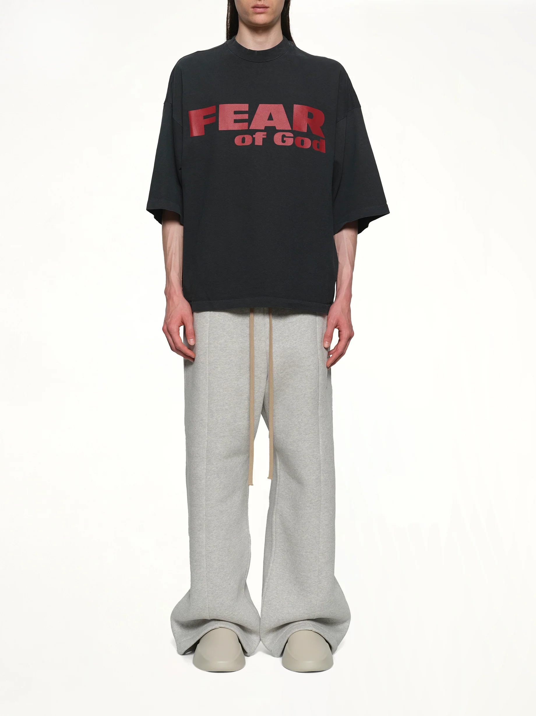 Relaxed Fit Fear Is Gone T-Shirt in Black - Image 7