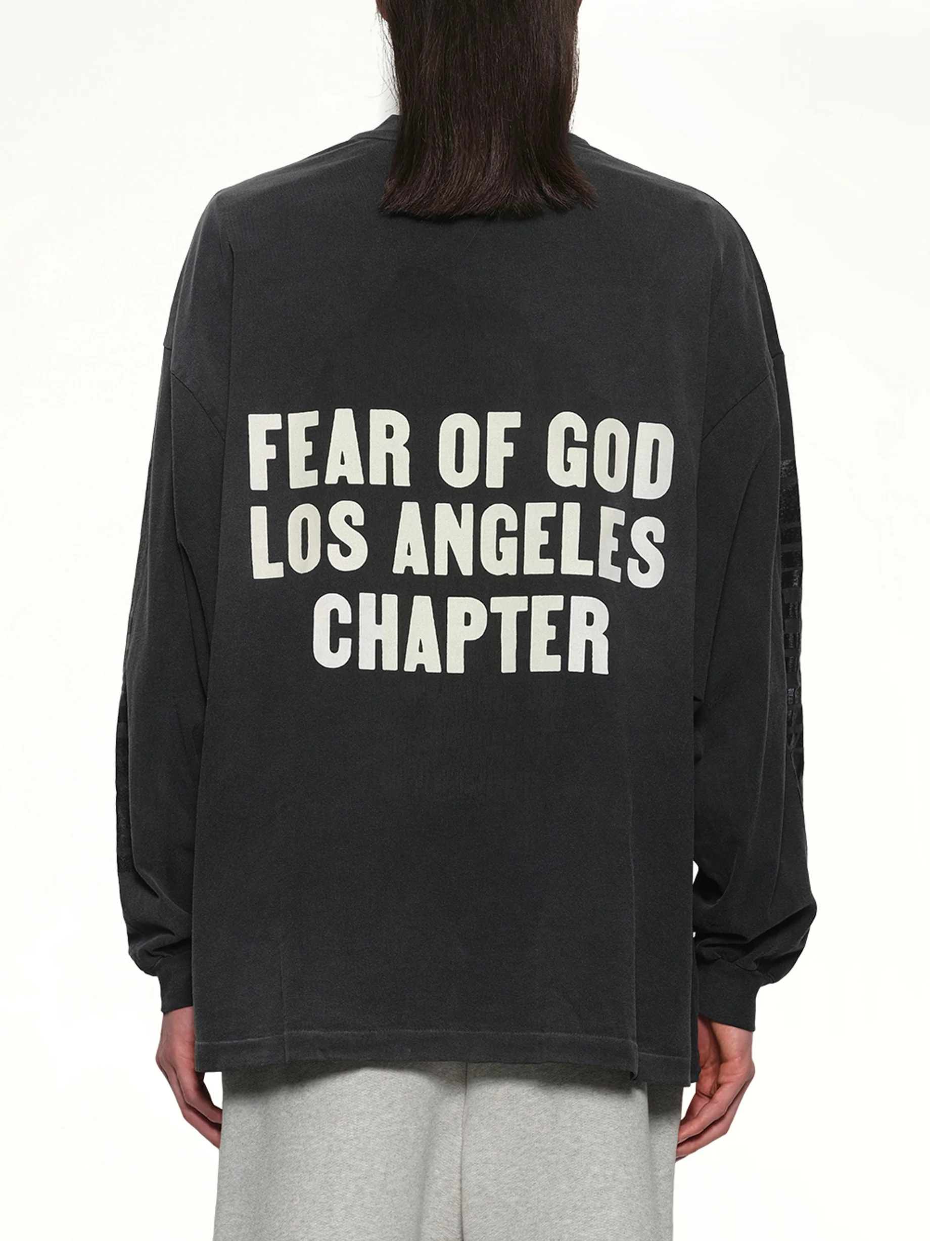 Relaxed Long Sleeve Disciple T-Shirt in Black - Image 5