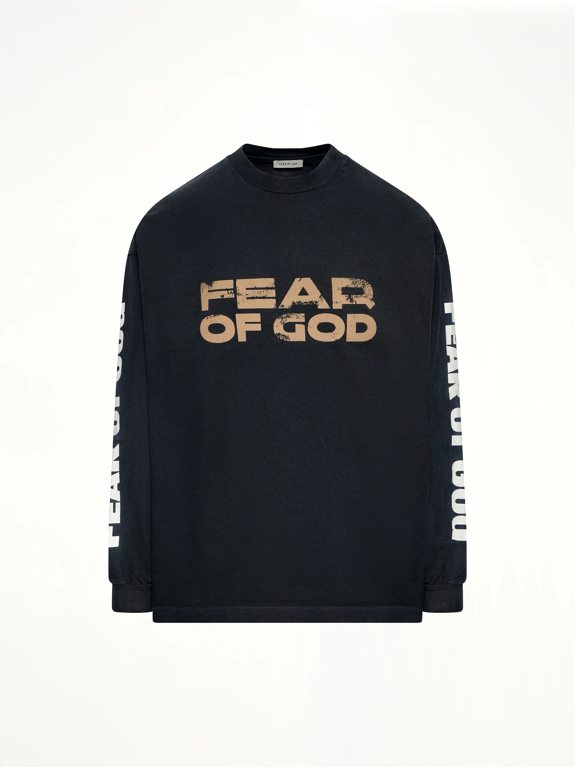 Relaxed Long Sleeve Fear Of God T-Shirt in Black - Image 2