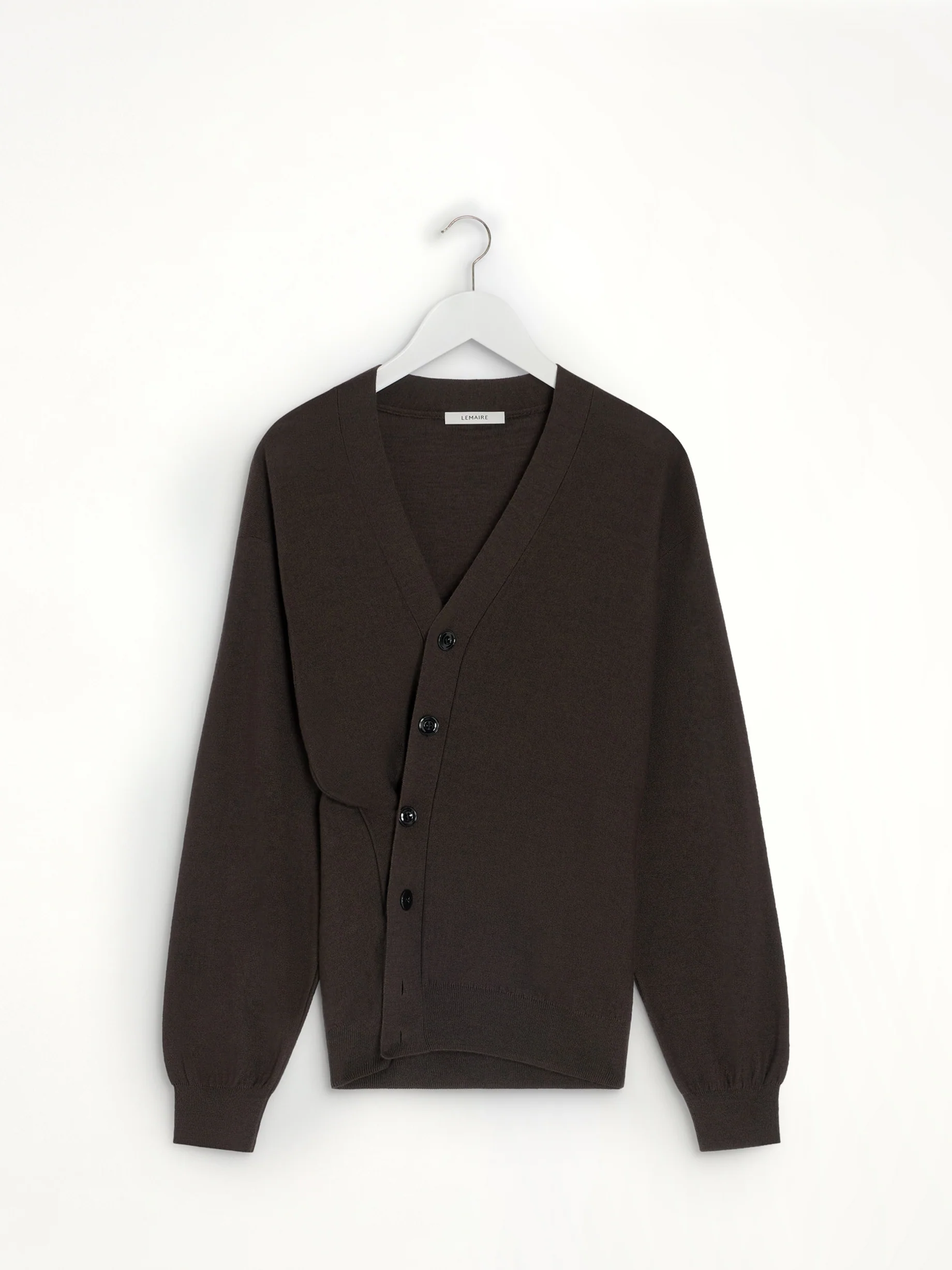 Relaxed Twisted Cardigan in Dark Cacao - Image 2