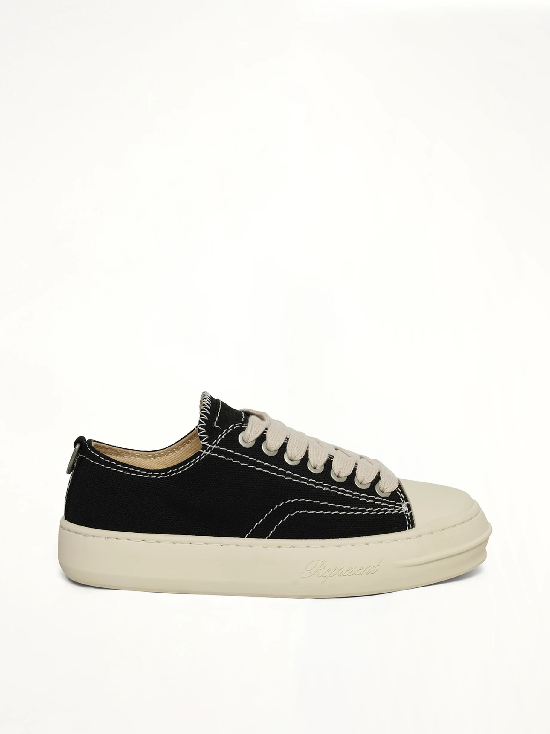 Rep-Cap Sneaker in Jet Black