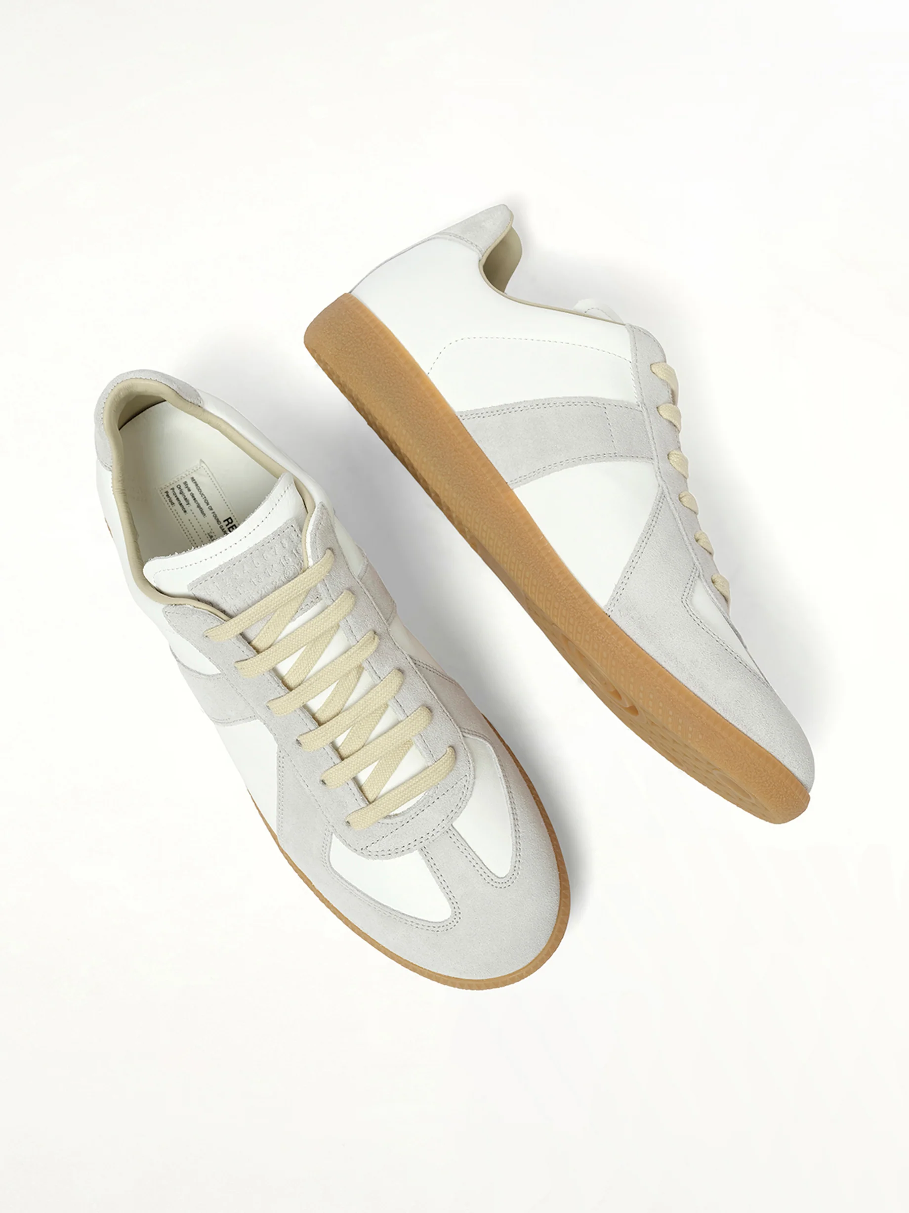 Replica Leather Sneakers in White - Image 4