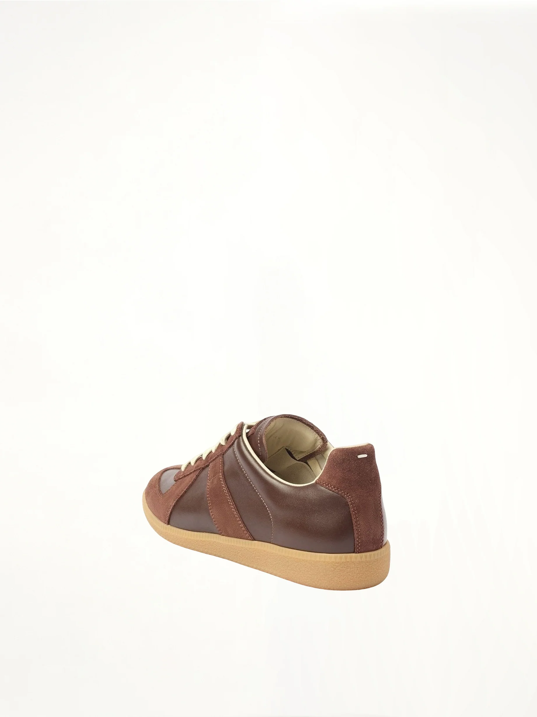 Replica Leather Sneaker in Chic Brown - Image 3