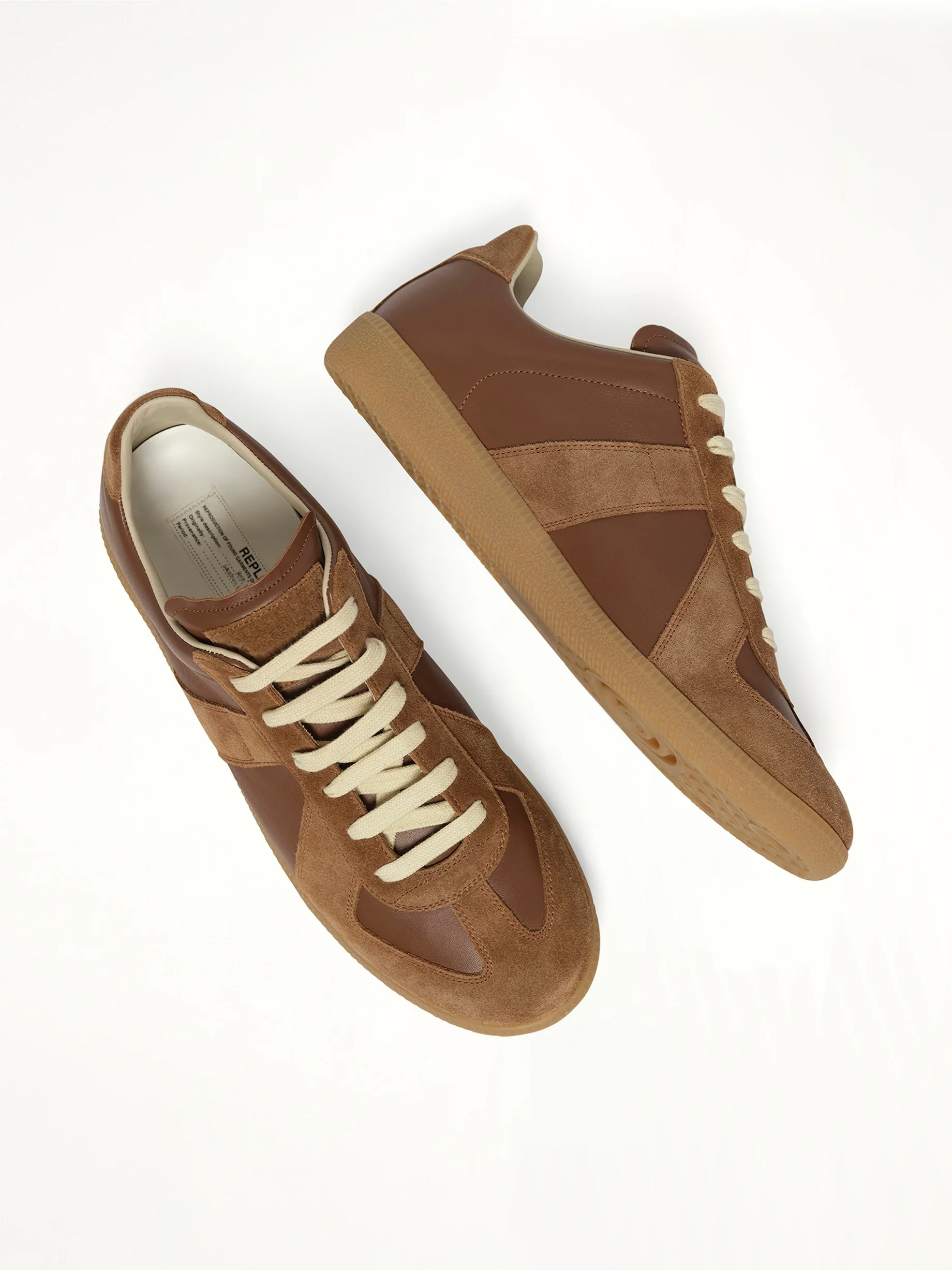 Replica Leather Sneaker in Emperador - Image 4