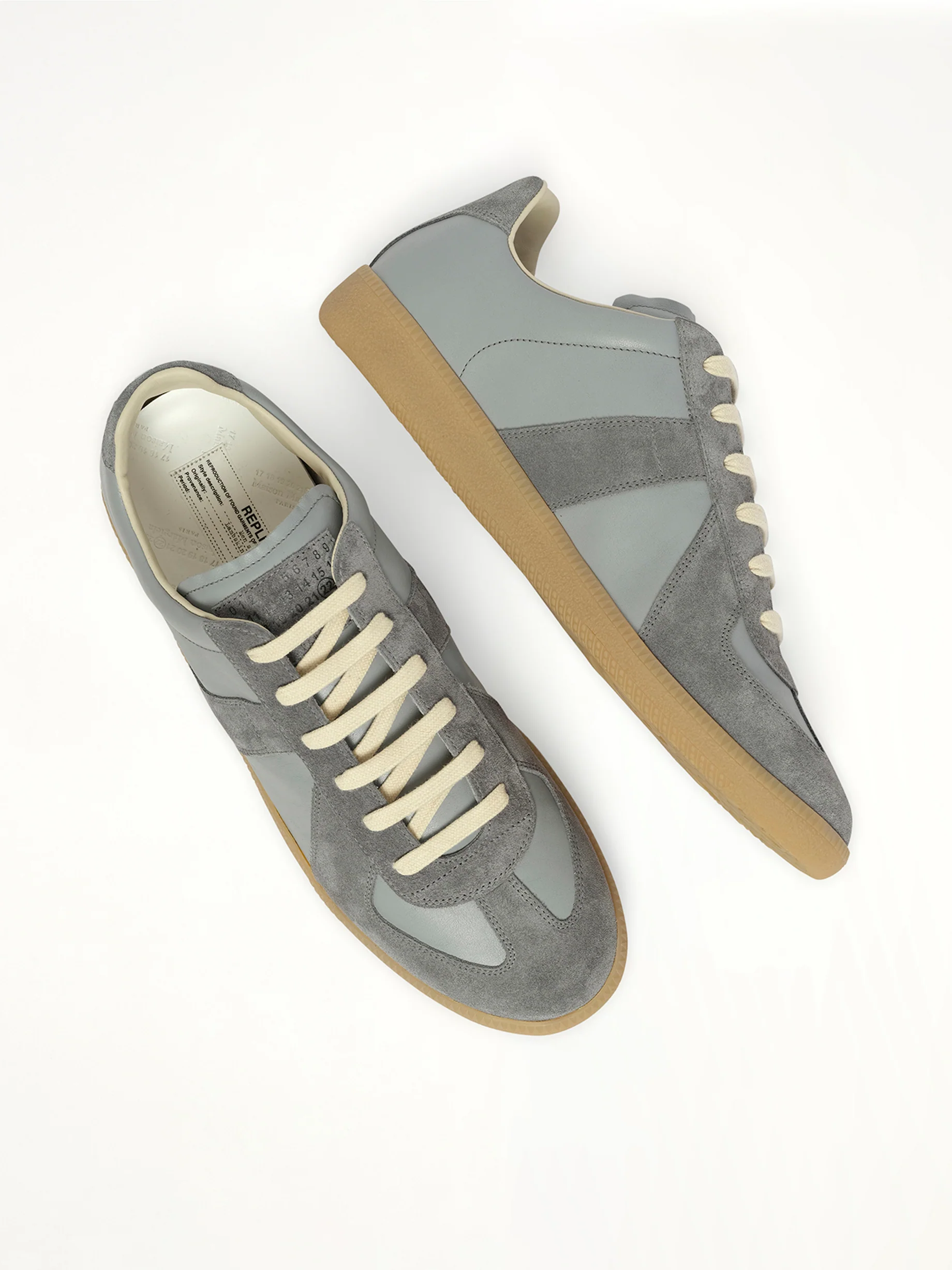 Replica Leather Sneaker in Ghost Grey - Image 4