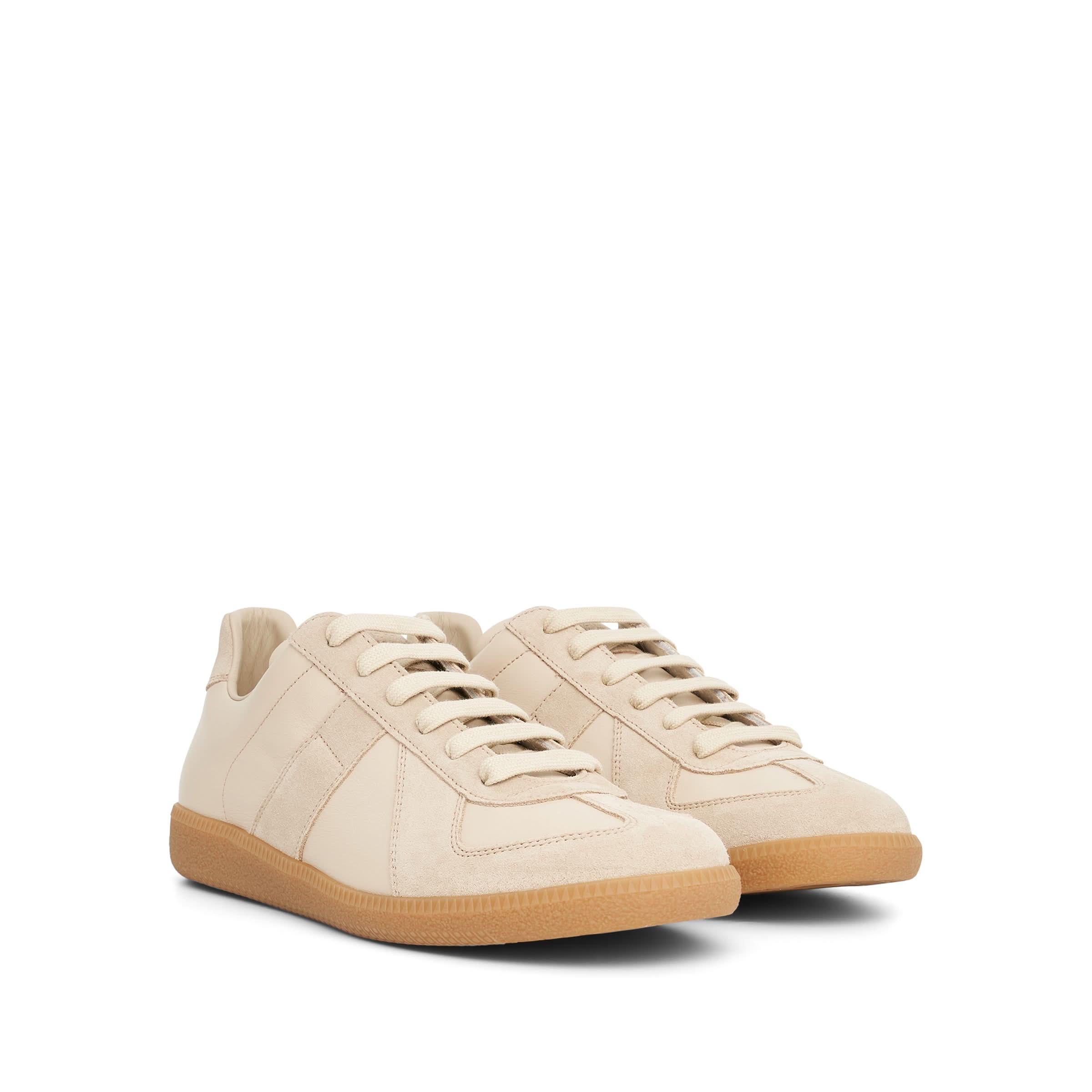 Replica Leather Sneaker in Lamb/Papyrus - Image 2