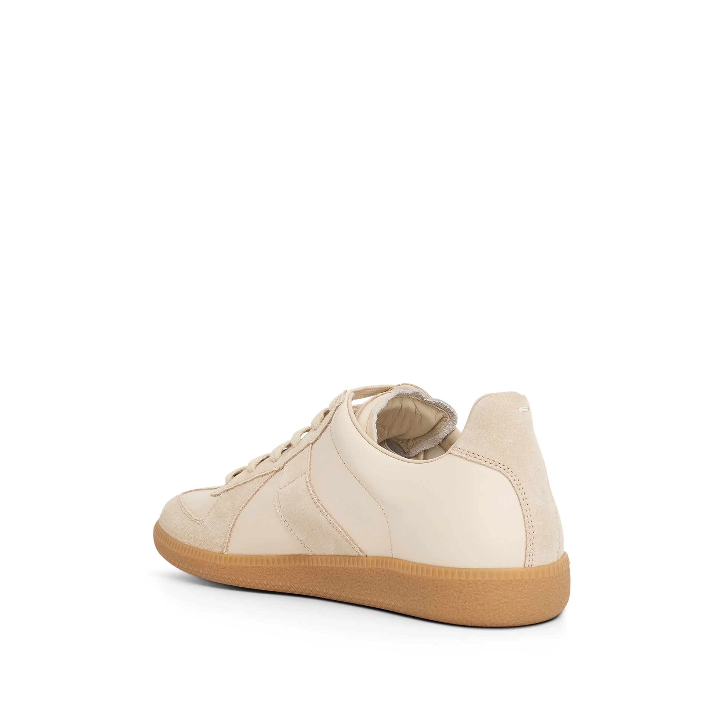 Replica Leather Sneaker in Lamb/Papyrus - Image 3