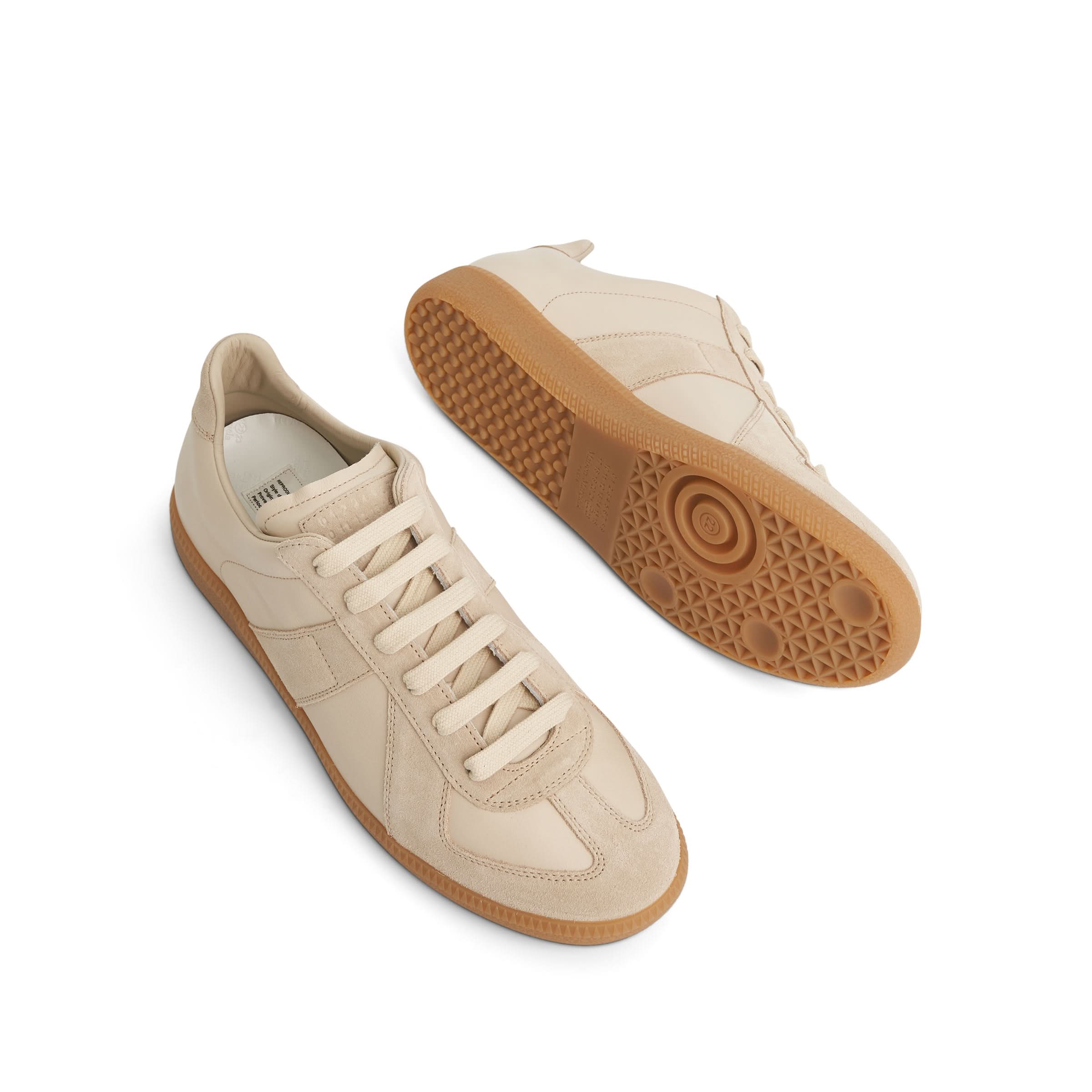 Replica Leather Sneaker in Lamb/Papyrus - Image 4