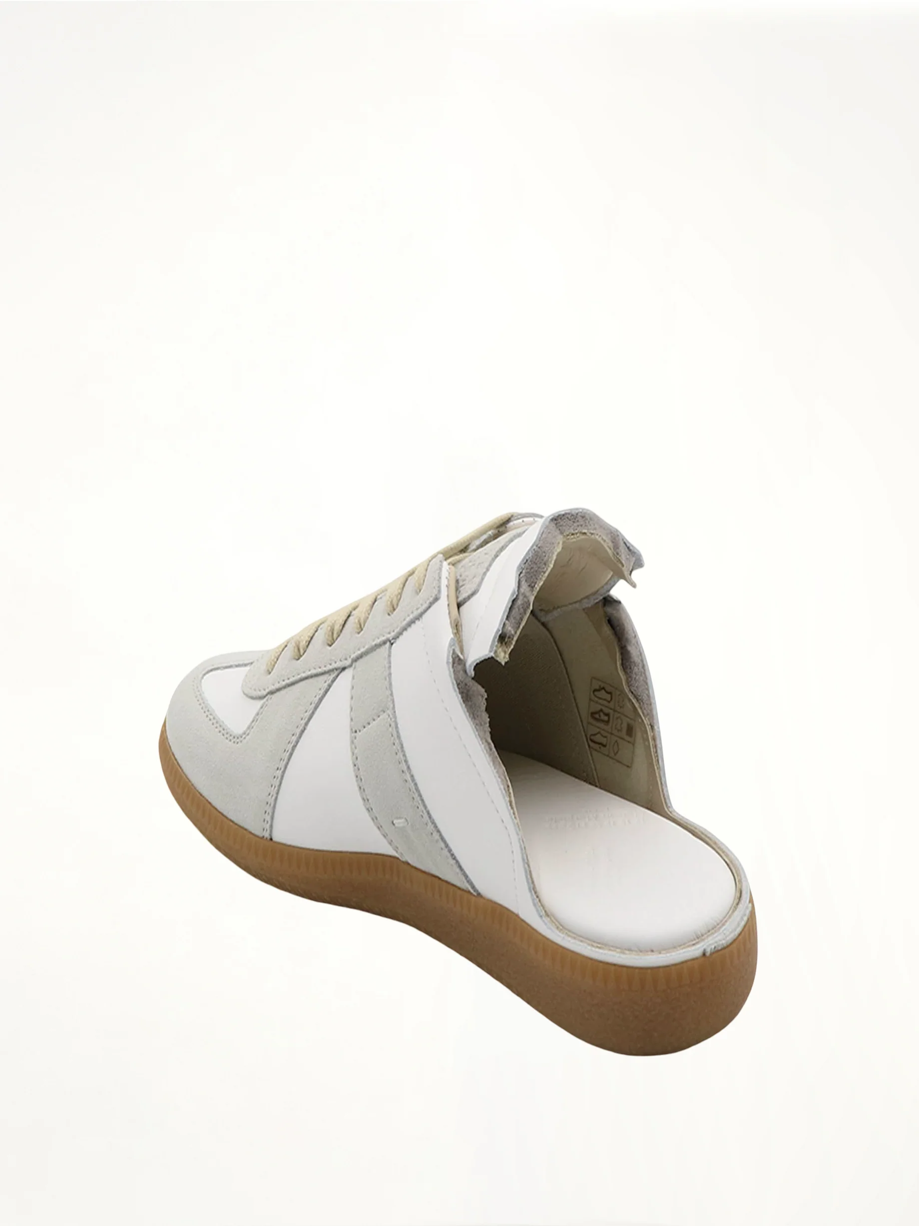 Replica Open Back Sneakers in White - Image 3