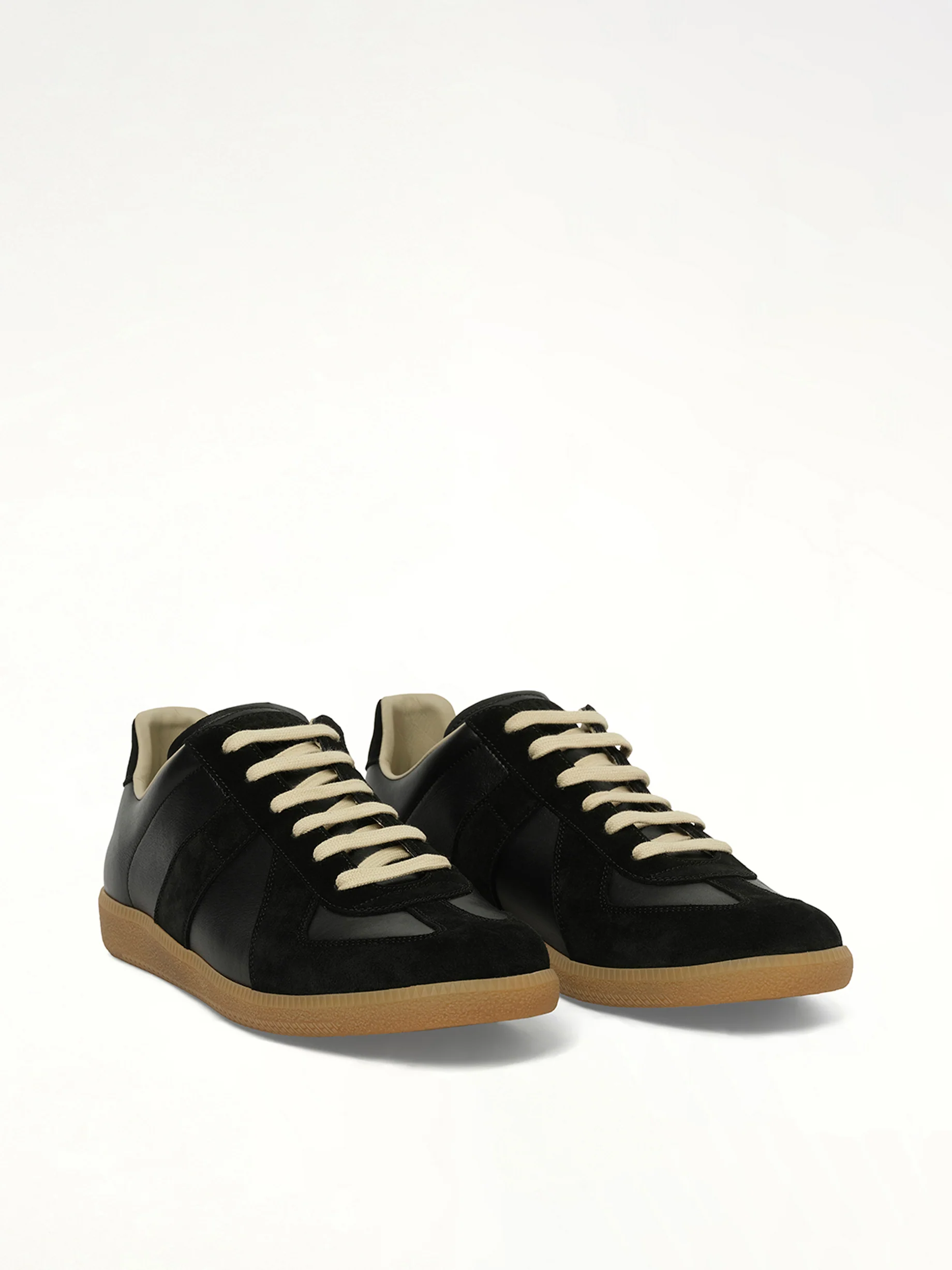 Replica Leather Sneaker in Black - Image 2