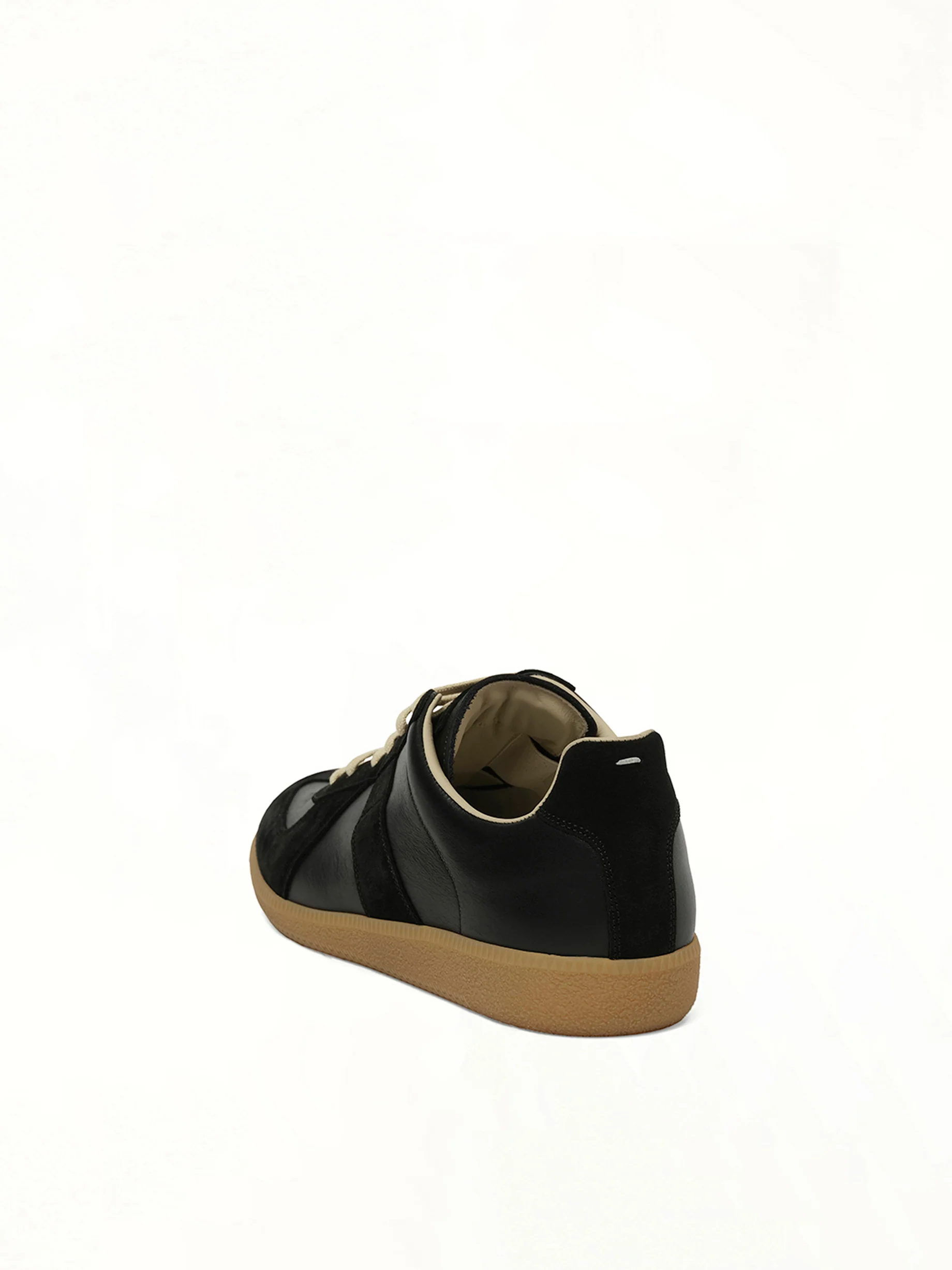 Replica Leather Sneaker in Black - Image 3