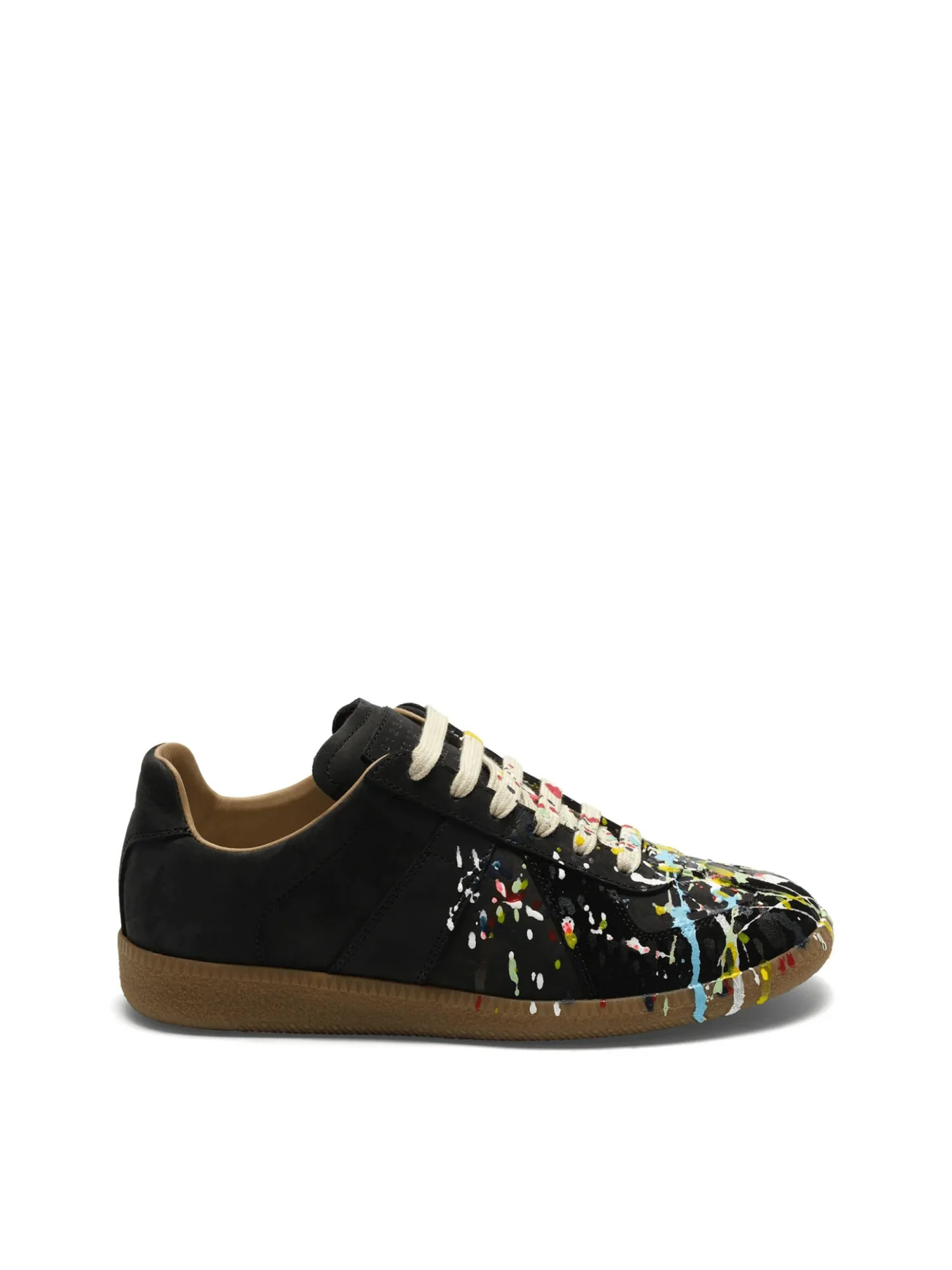 Replica Paint Splatter Sneaker in Black