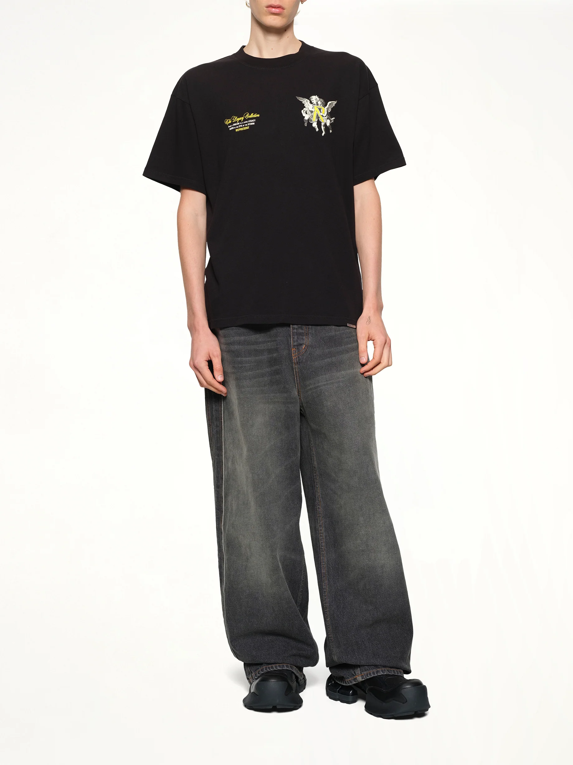 Represent Legacy Cherubs T-Shirt in Jet Black - Image 4