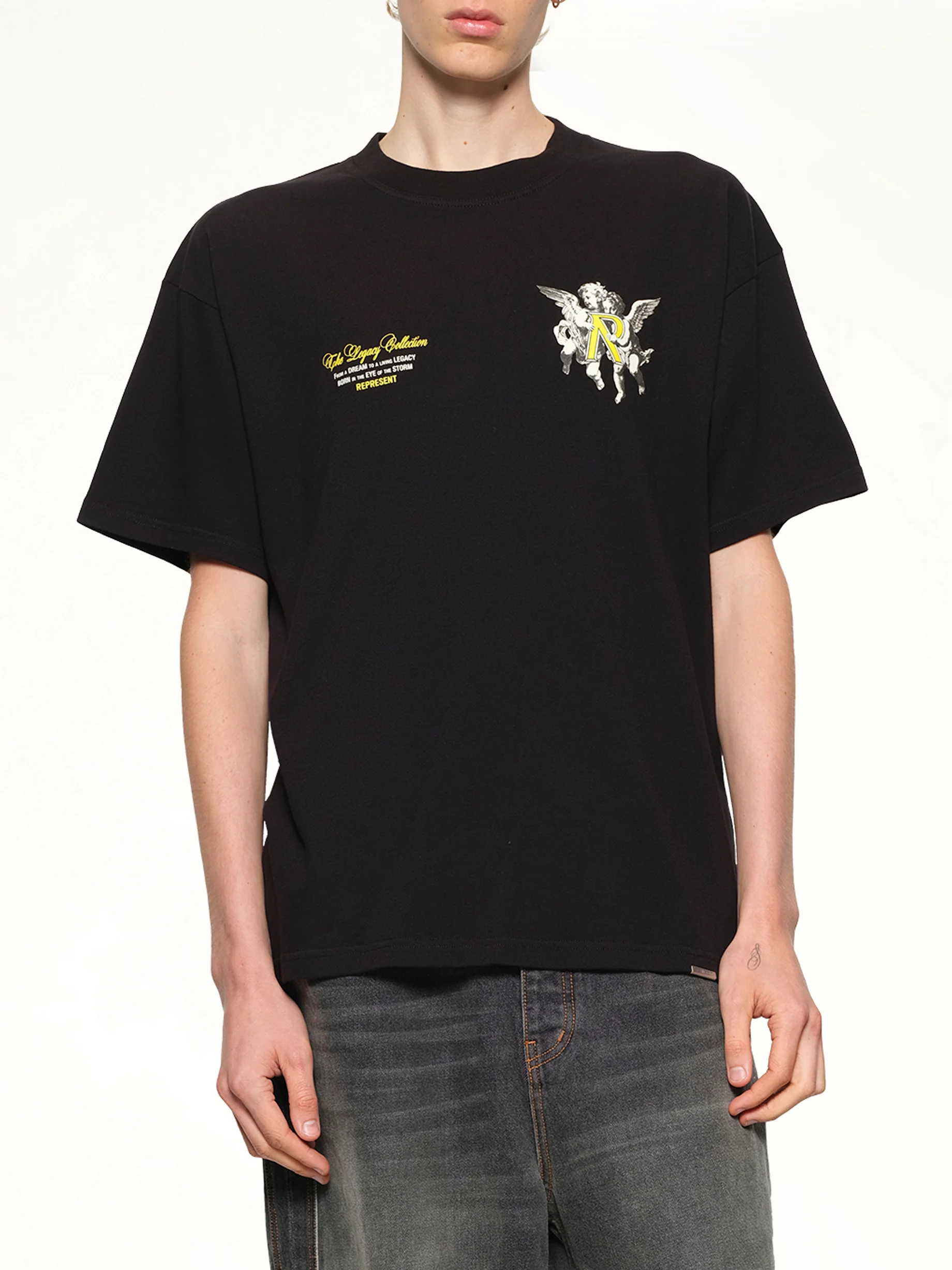Represent Legacy Cherubs T-Shirt in Jet Black - Image 6