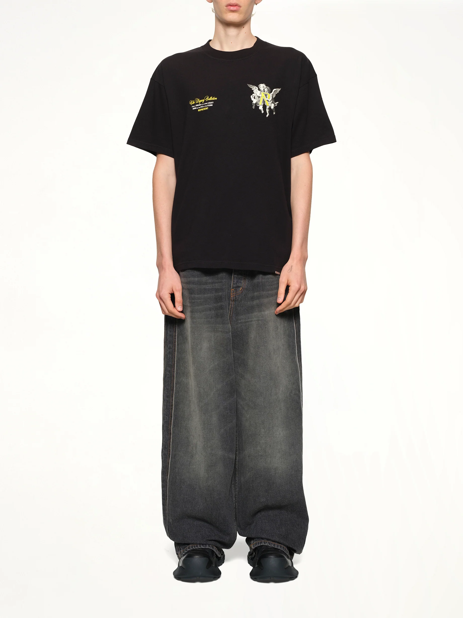 Represent Legacy Cherubs T-Shirt in Jet Black - Image 7