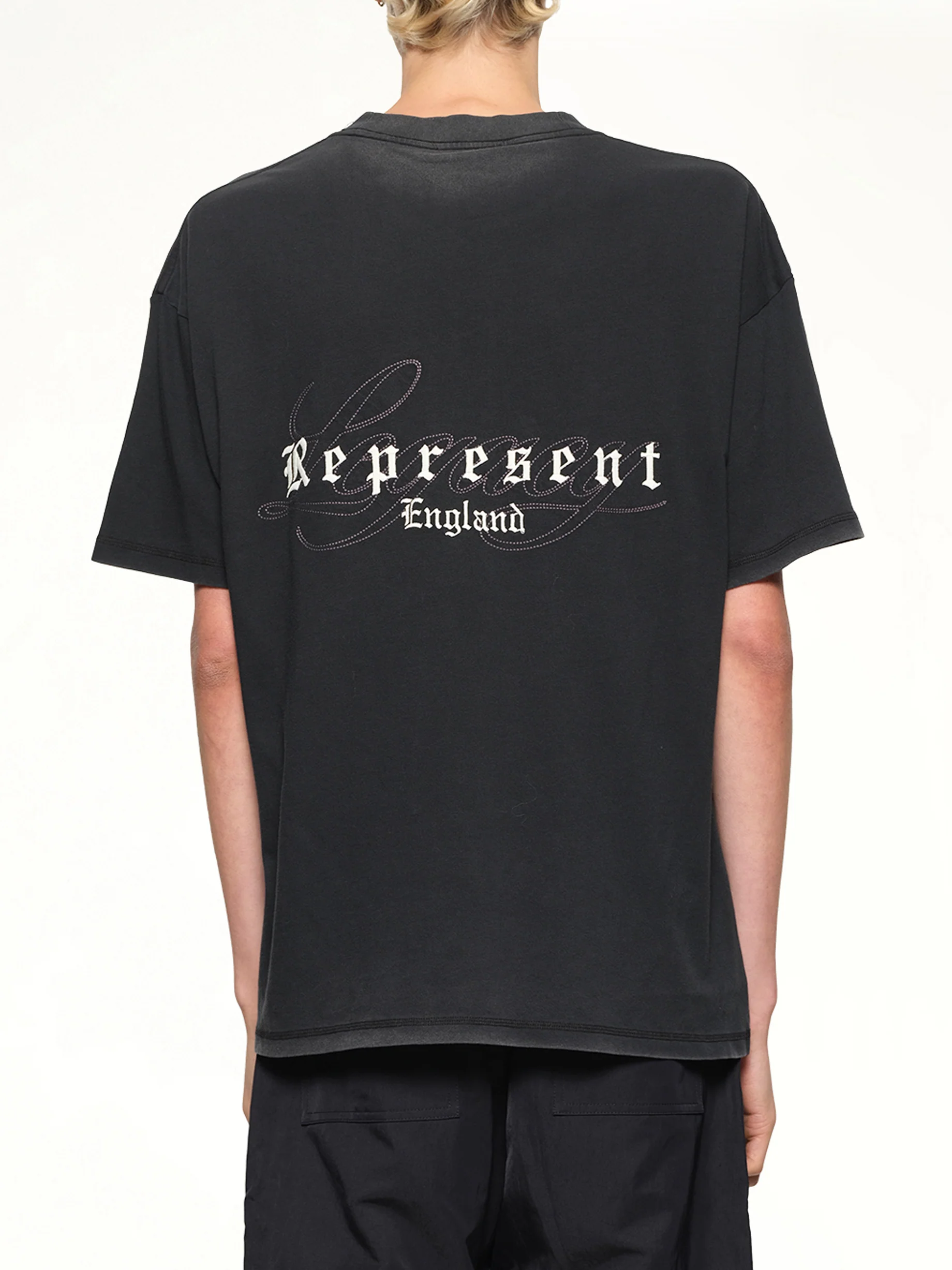 Represent Legacy Overprint T-Shirt in Vintage Black - Image 5