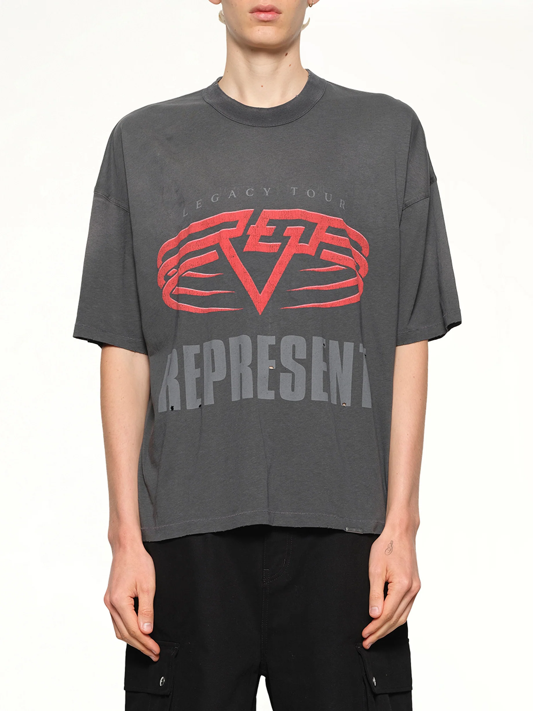 Represent Living Legacy T-Shirt in Sun Fade Grey