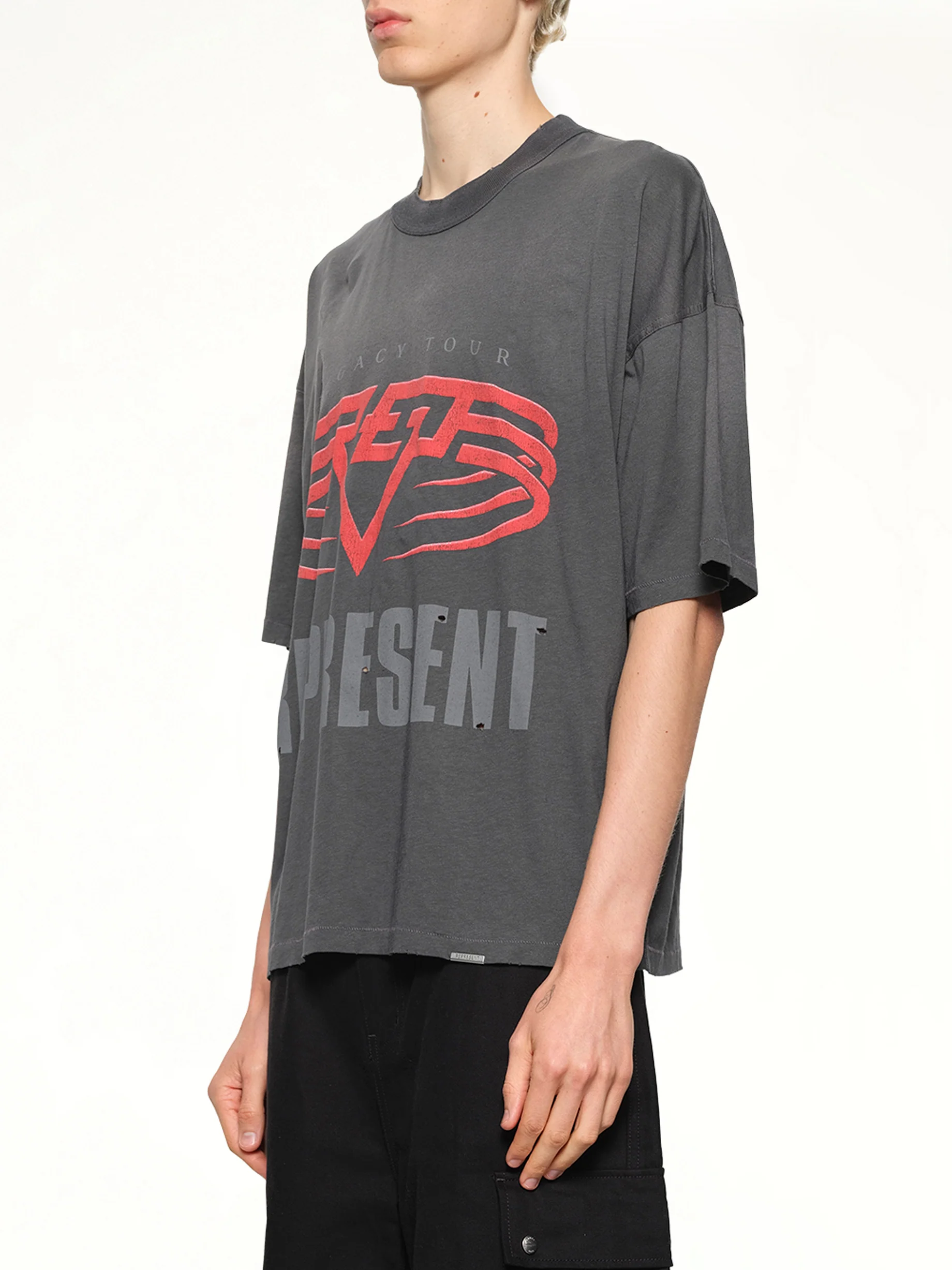 Represent Living Legacy T-Shirt in Sun Fade Grey - Image 3