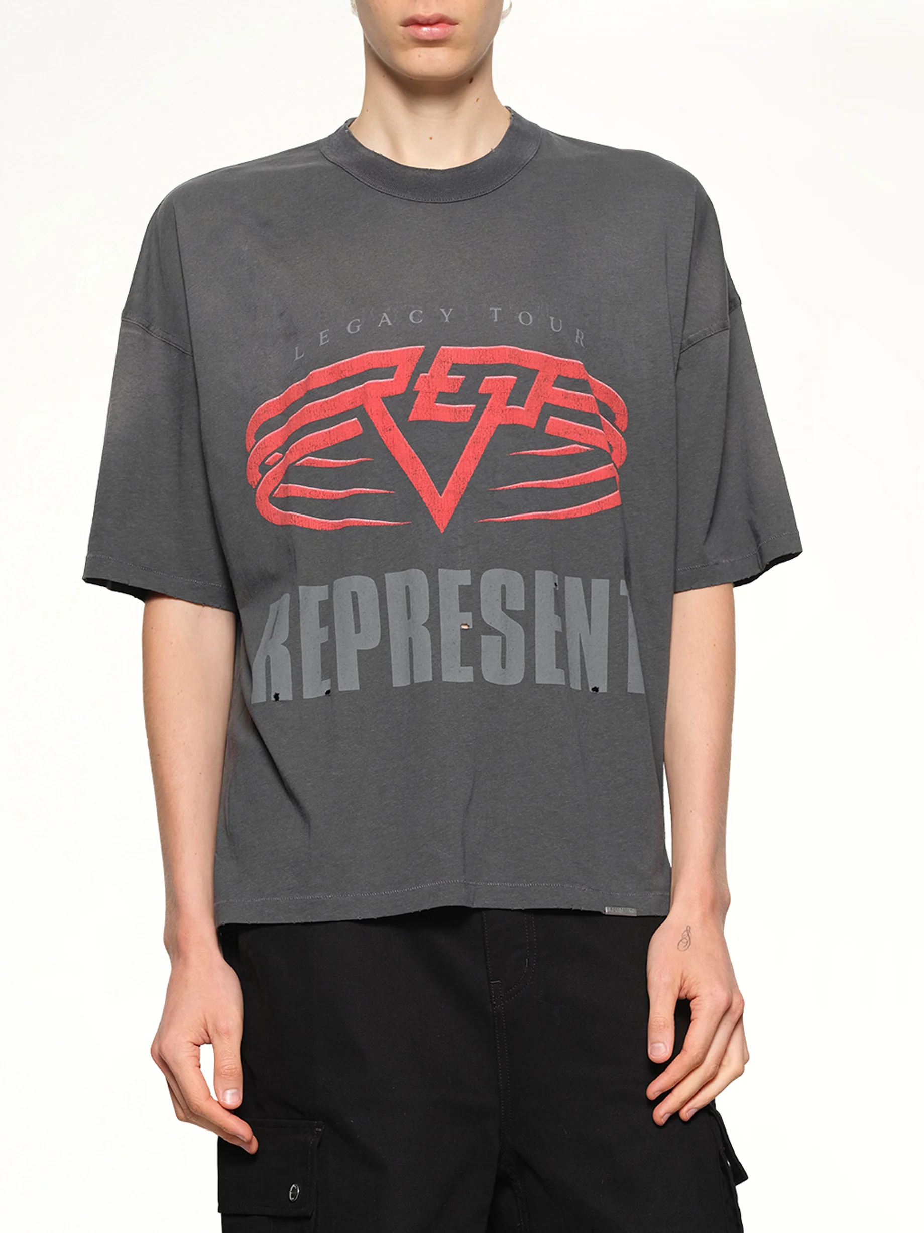 Represent Living Legacy T-Shirt in Sun Fade Grey - Image 6
