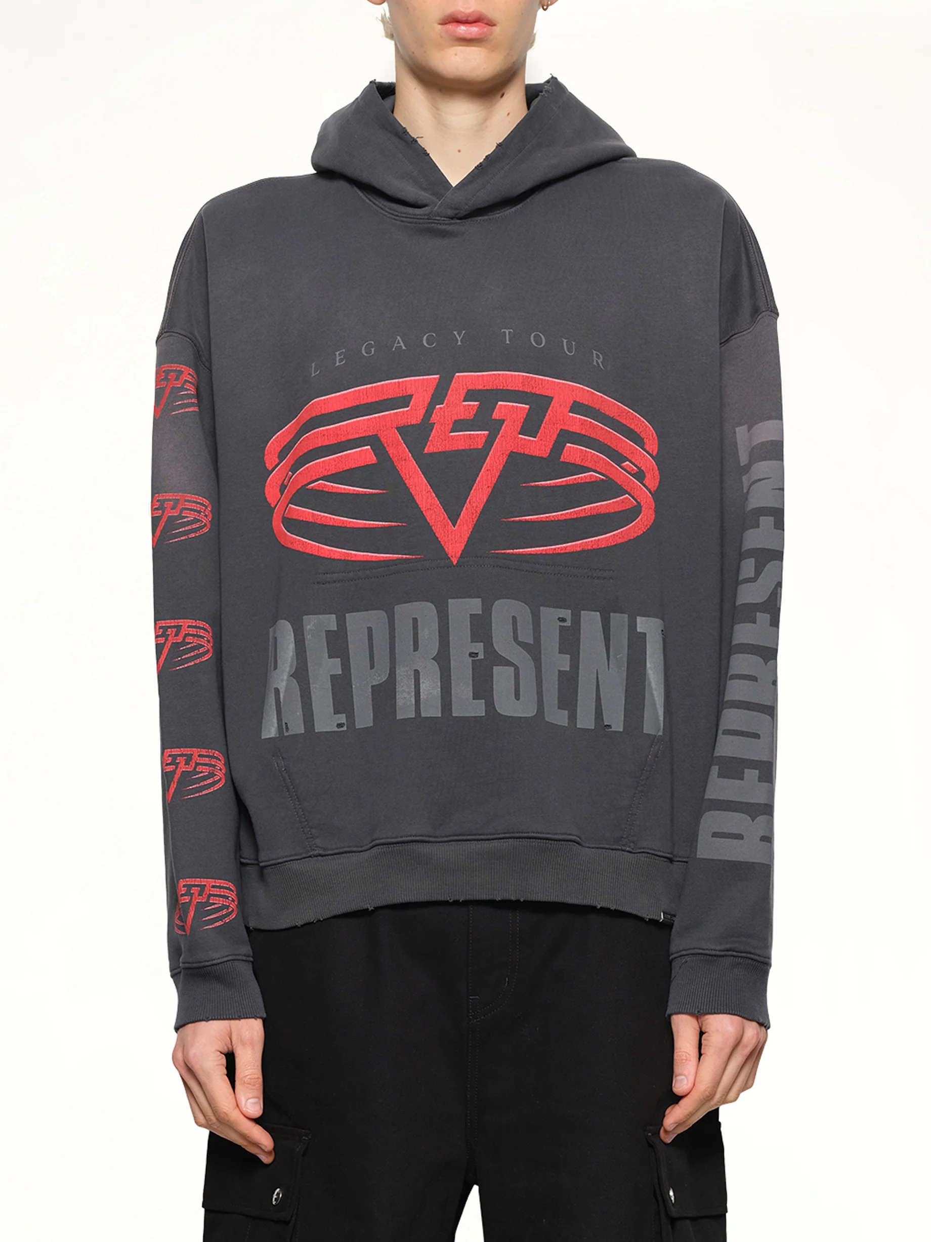 Represent Living Legacy Tour Hoodie in Sun Fade Grey