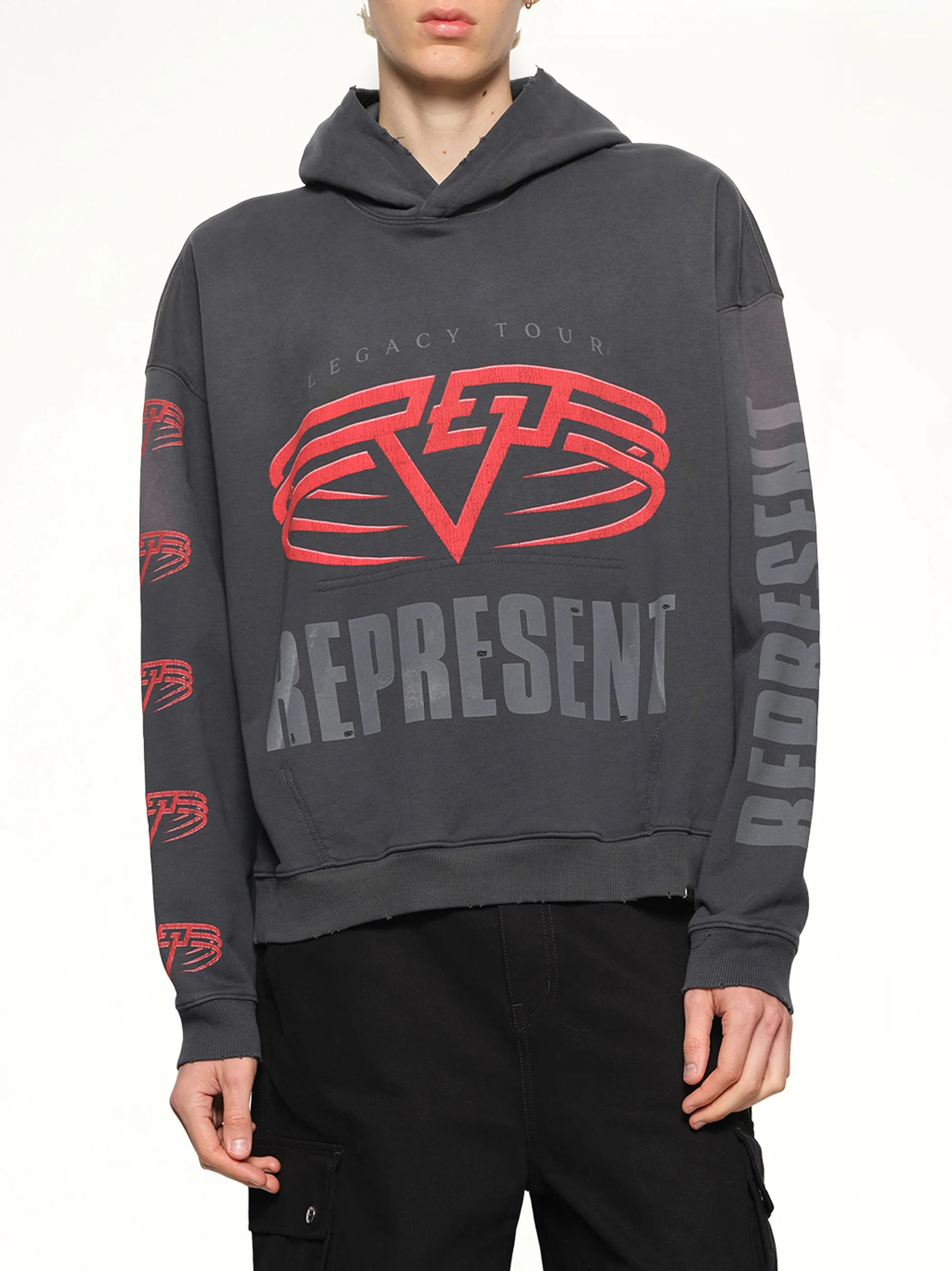 Represent Living Legacy Tour Hoodie in Sun Fade Grey - Image 6