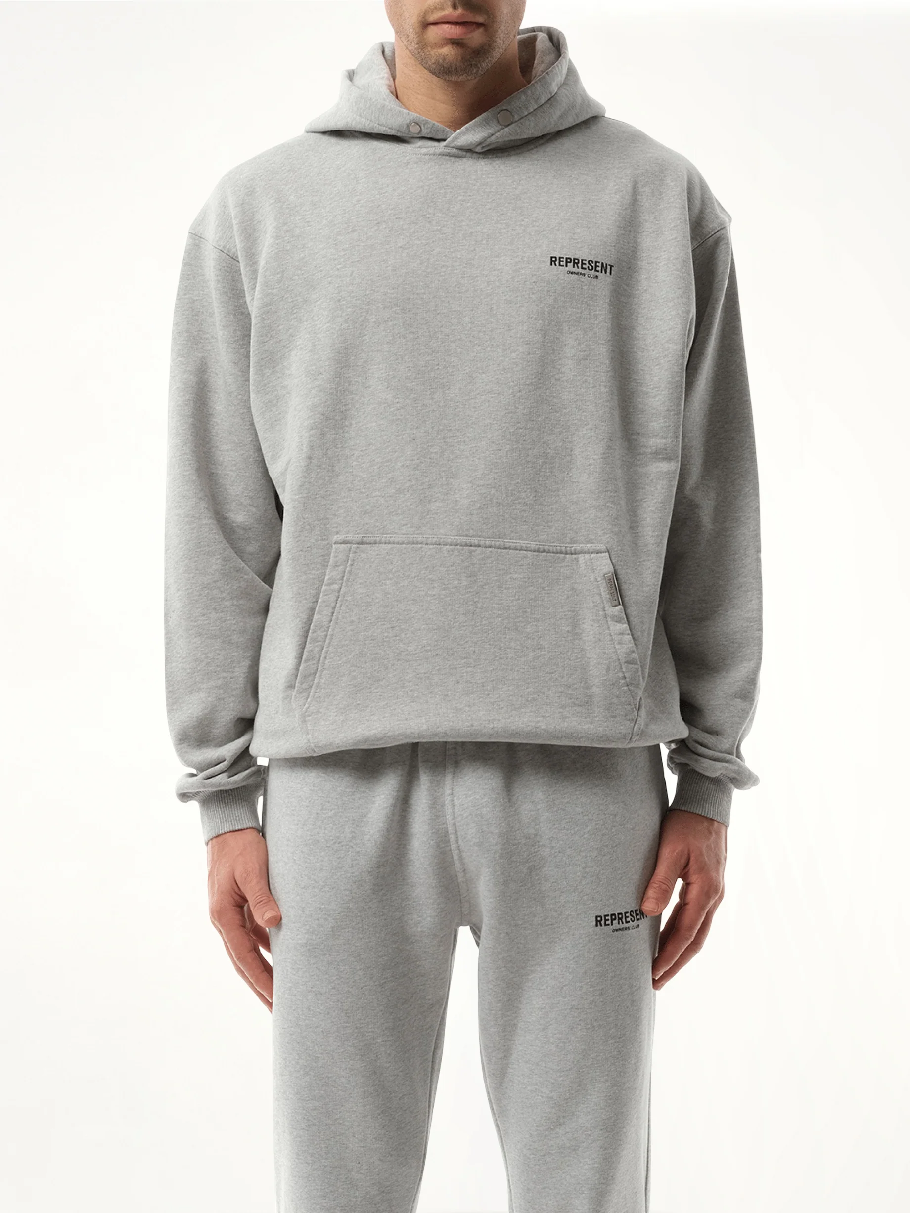Represent Owners Club Hoodie in Ash Grey
