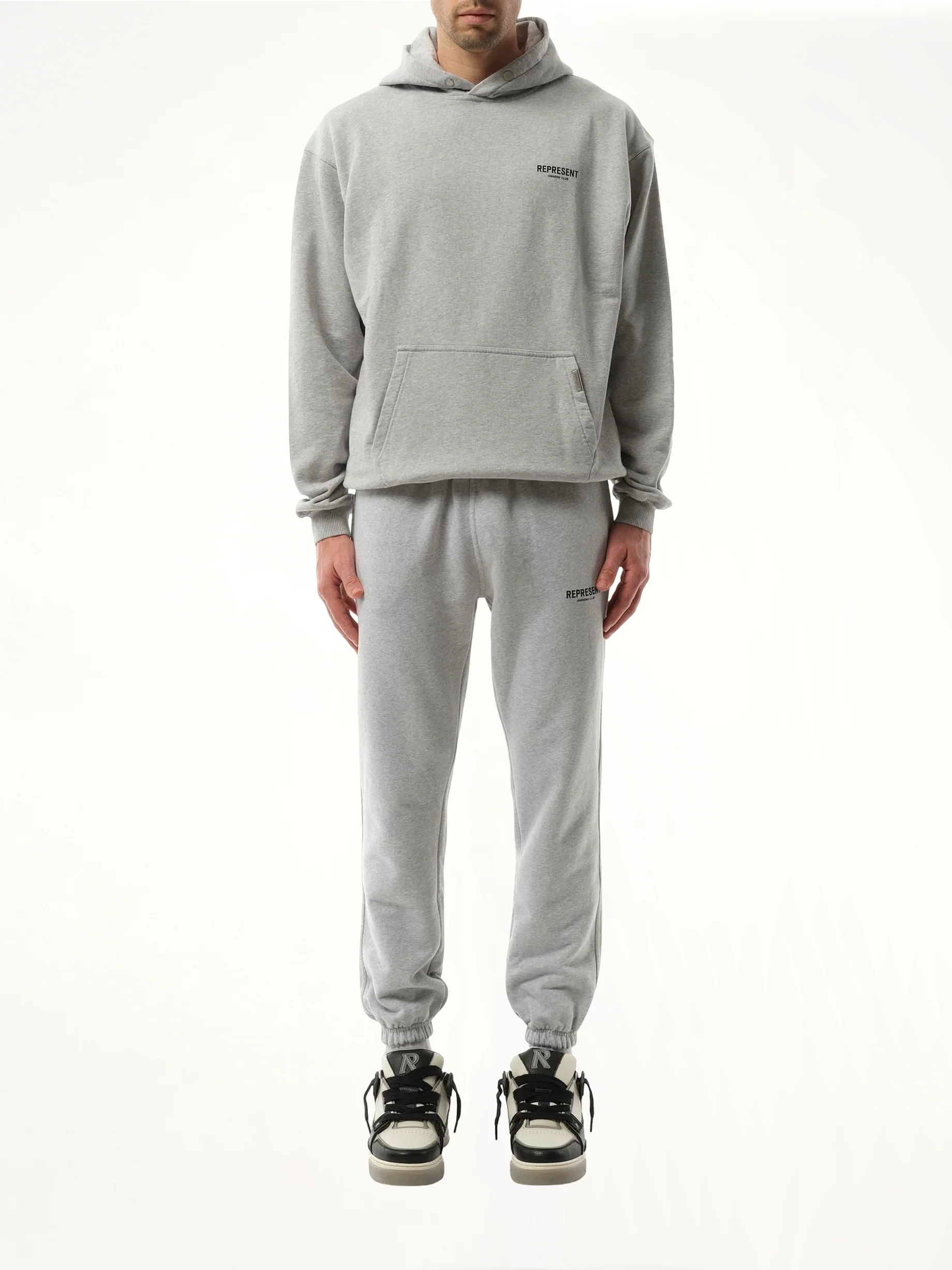 Represent Owners Club Hoodie in Ash Grey - Image 4
