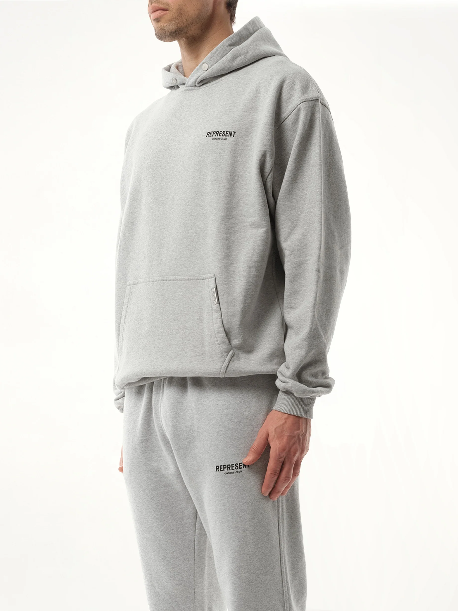 Represent Owners Club Hoodie in Ash Grey - Image 5